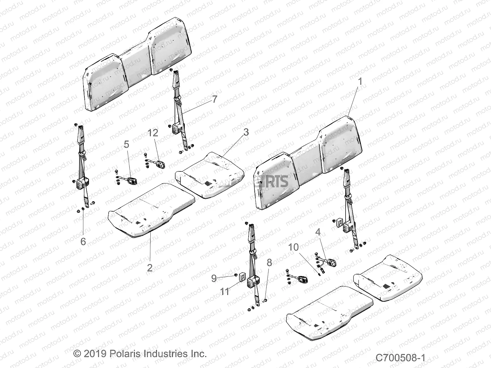 BODY | BODY, SEAT AND SEAT BELTS - D20BEP99A4/B4/GP99A4 (C700508-1)