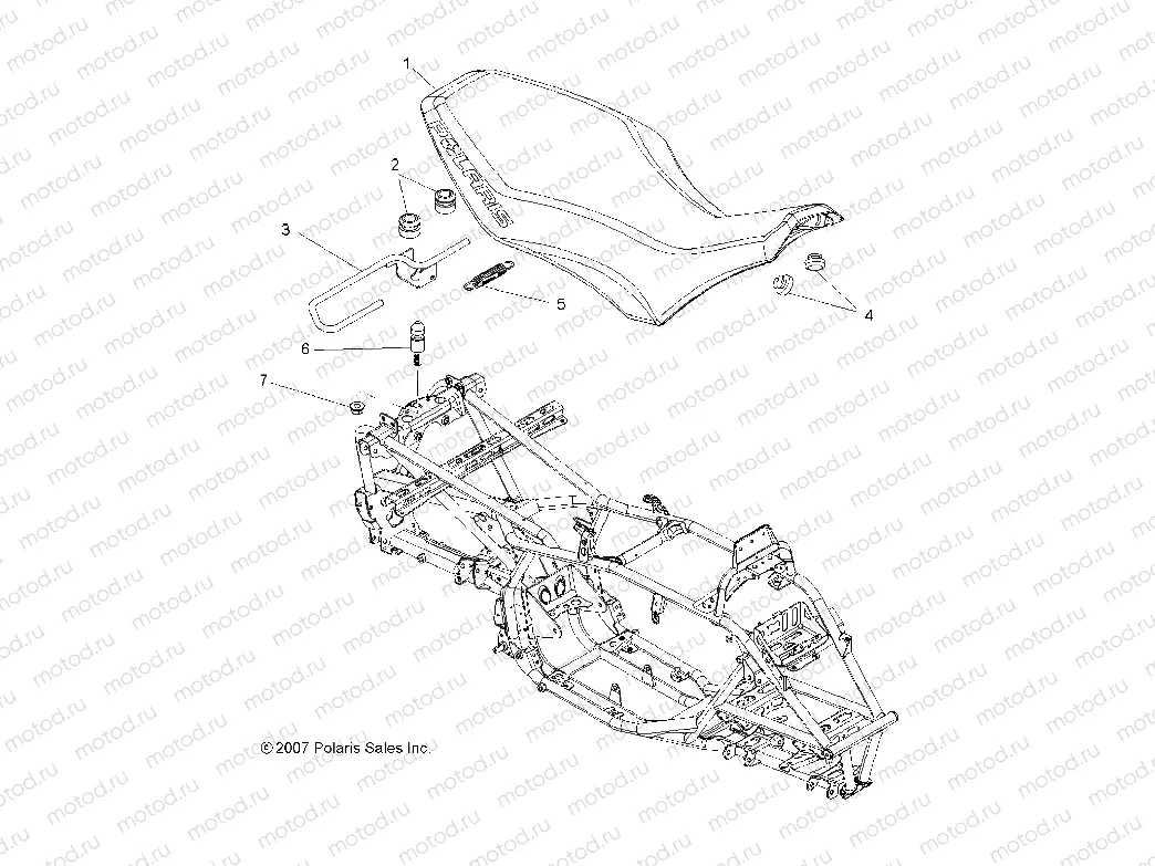 BODY | BODY, SEAT ASM. - A08GP52AA (49ATVSEAT08OUT525)