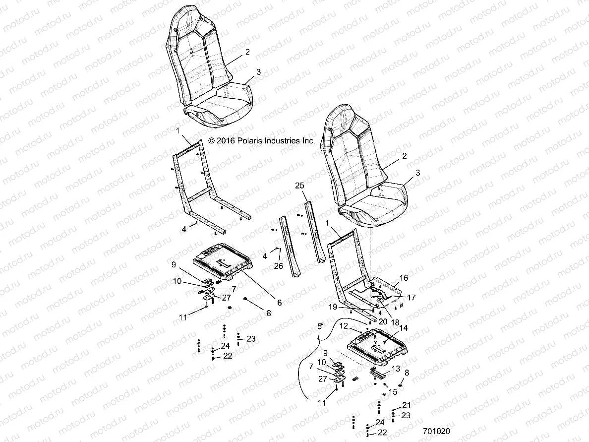 BODY | BODY, SEAT ASM. AND SLIDER - G21GMJ99AJ/AZ/BJ/BZ (701020)