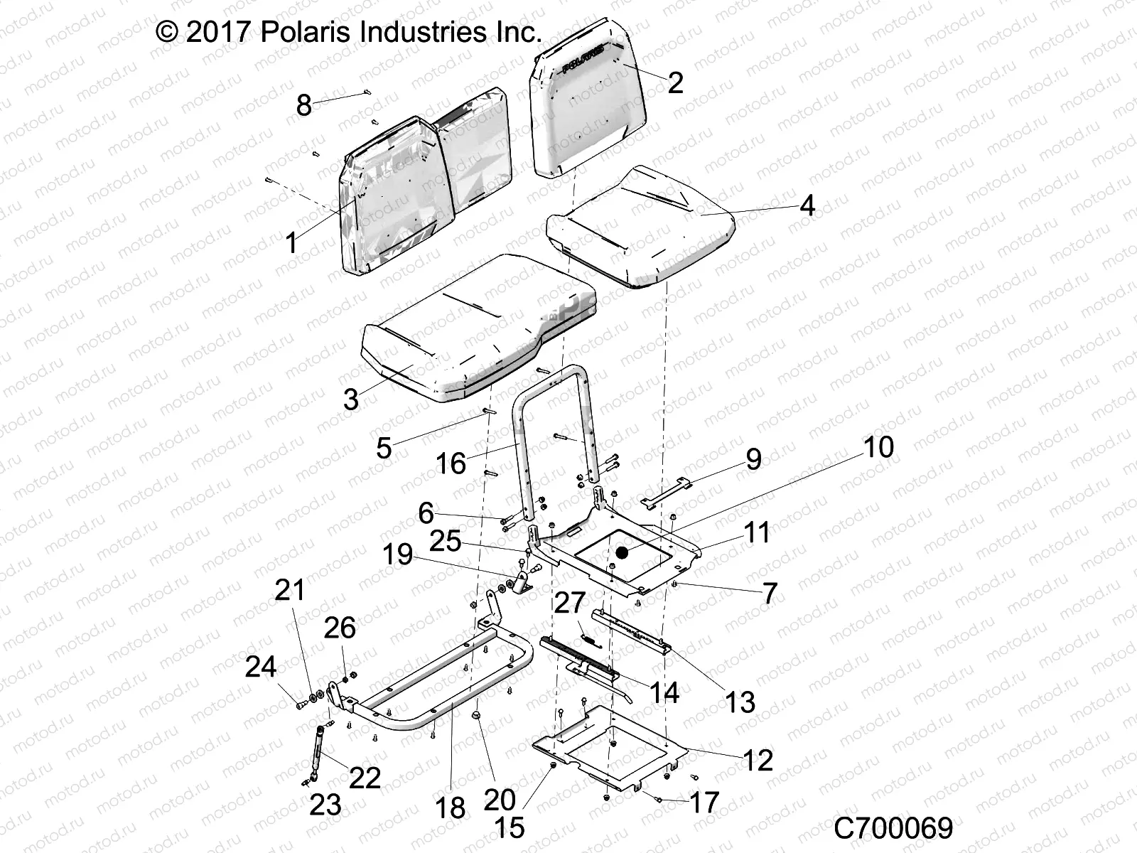 BODY | BODY, SEAT ASM. AND SLIDER - R21RSE99NP (C700069)