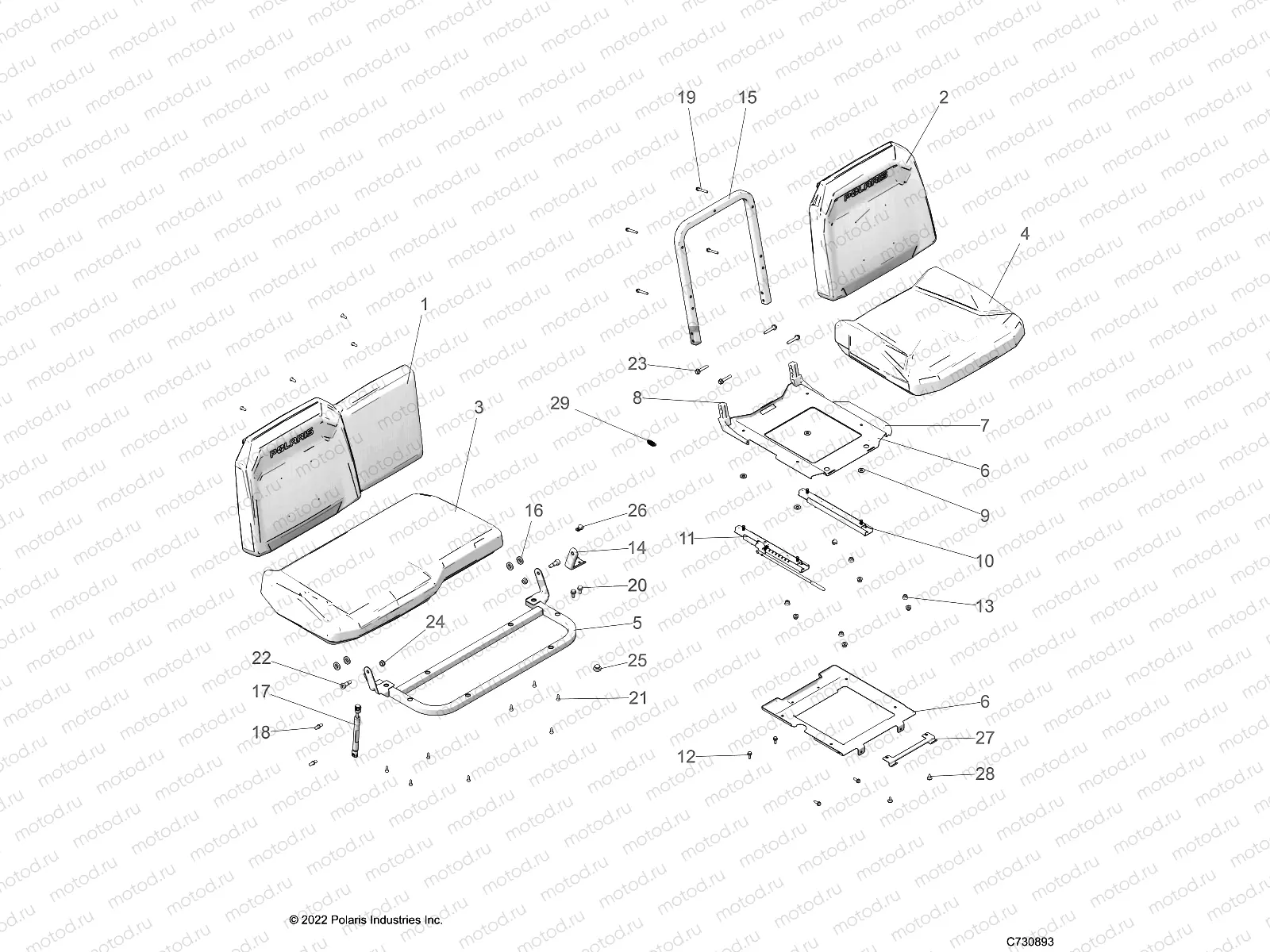 BODY | BODY, SEAT ASM. AND SLIDER - R23RRRS99CJ/C9/CK/RRP99CJ (C730893)
