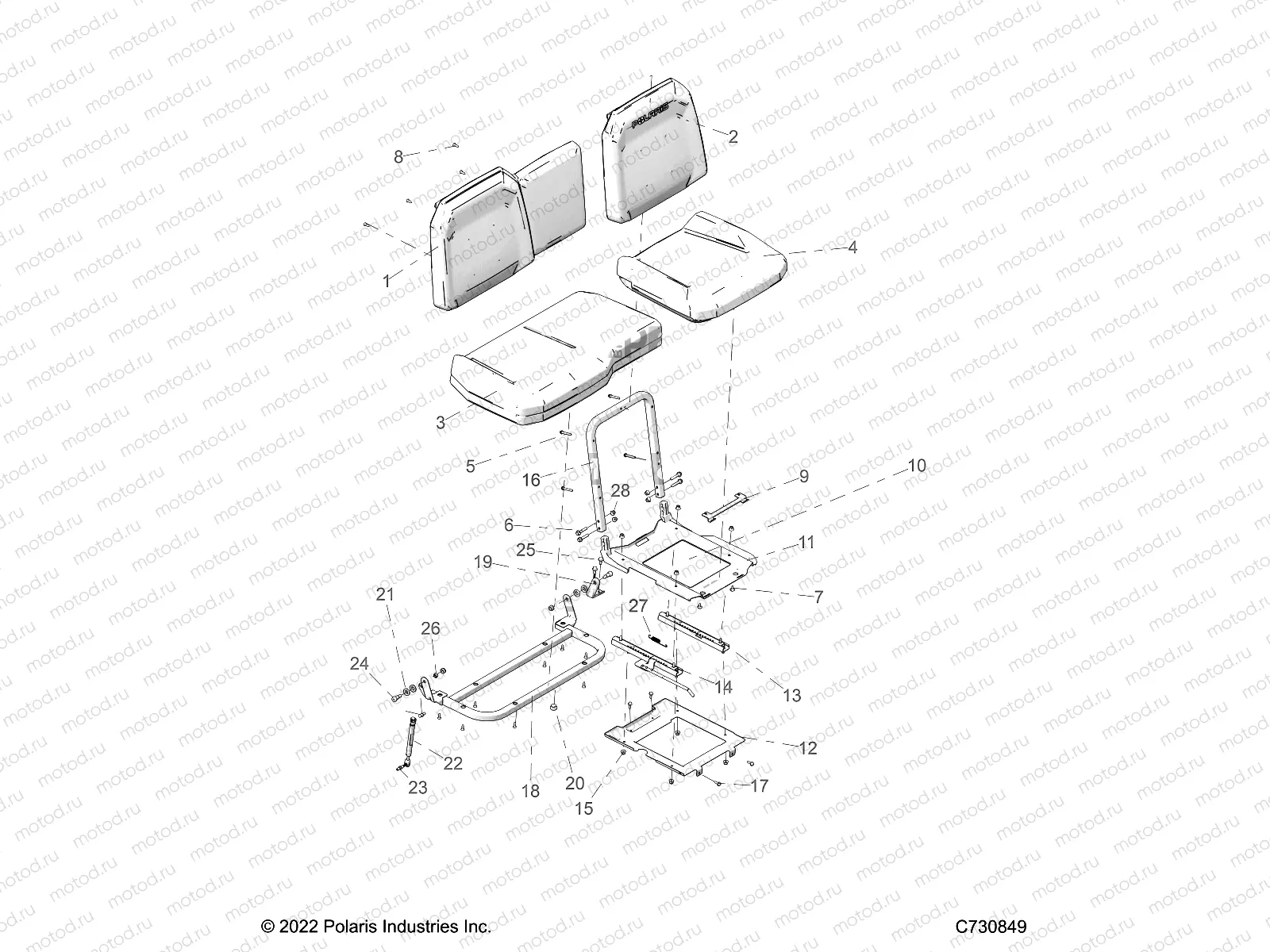 BODY | BODY, SEAT ASM. AND SLIDER - R23RSY99A9/AJ/AK/AX/B9/BJ/BK/BX (C730849)