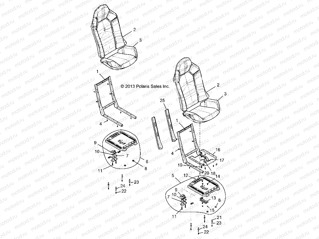 BODY | BODY, SEAT ASM. AND SLIDER - Z146T1EAM/EAW (49RGRSEAT1410004)