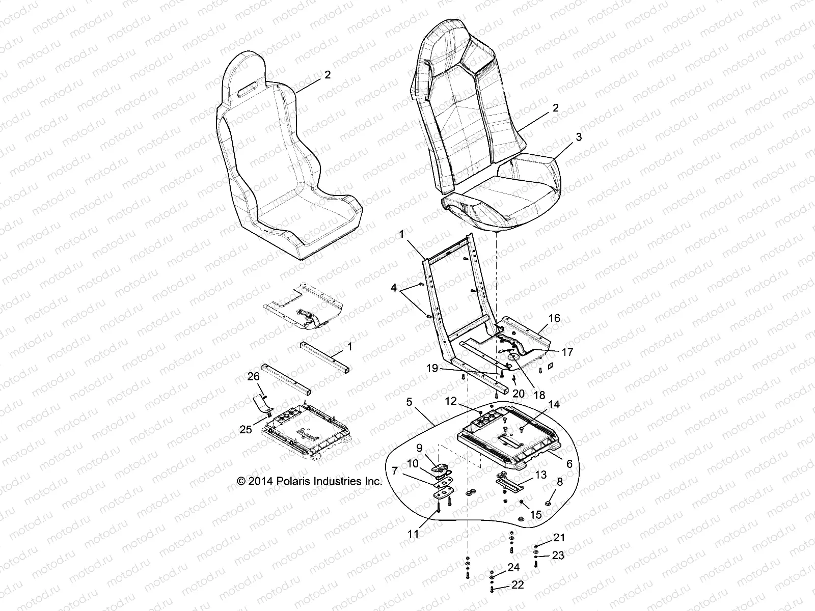 BODY | BODY, SEAT ASM. AND SLIDER - Z15VDE99AT/AL/AV/AW/LP/EW/AO/AP/AZ/NV/NW/K99AA/AU (49RGRSEAT151000)