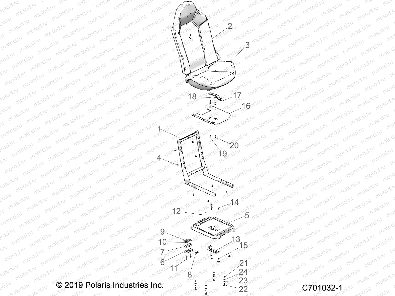 BODY | BODY, SEAT ASM. AND SLIDER - Z22A5P87A5 (C701032-1)