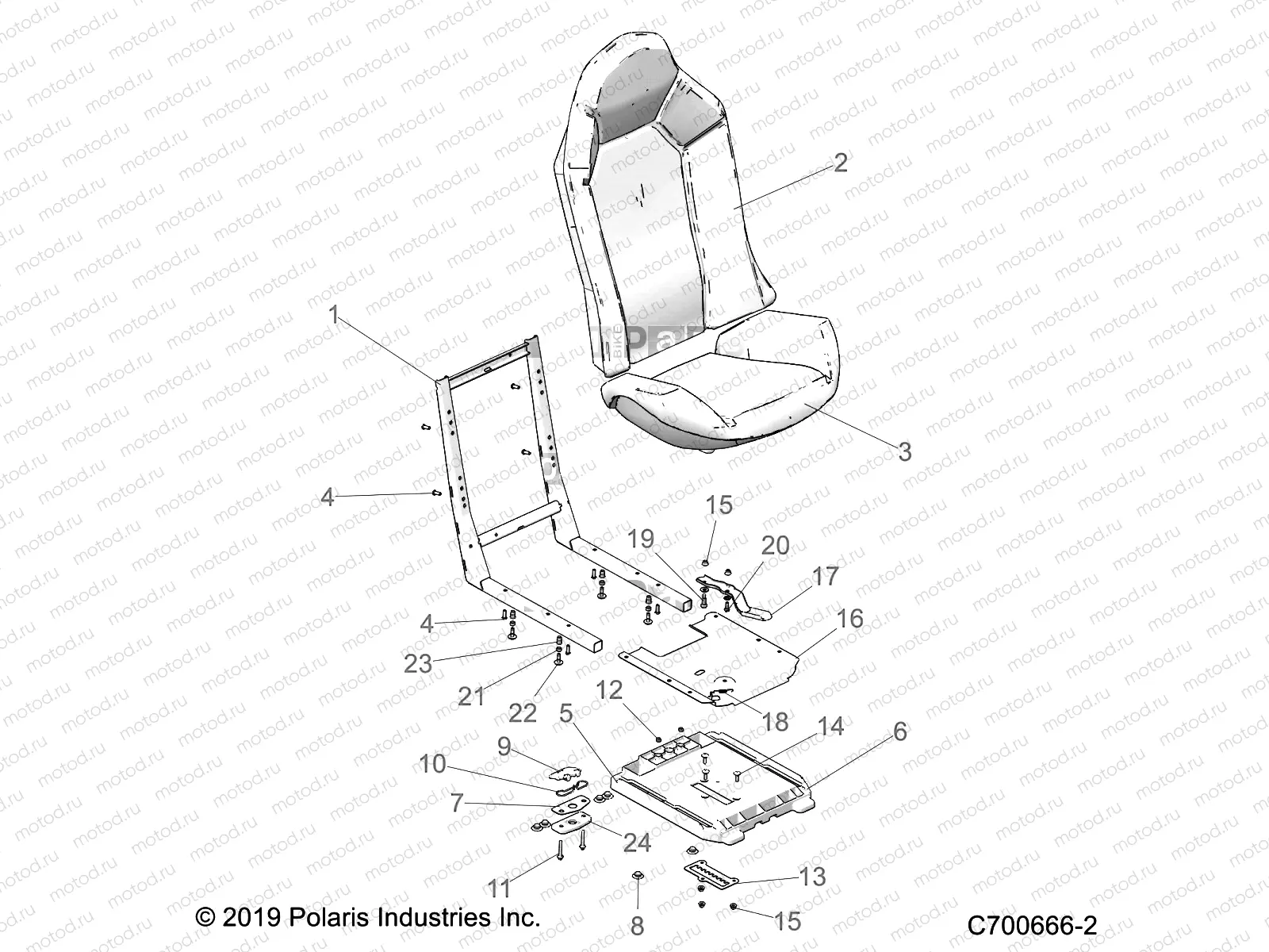 BODY | BODY, SEAT ASM. AND SLIDER - Z22S1E99AL/BL (C700666-2)