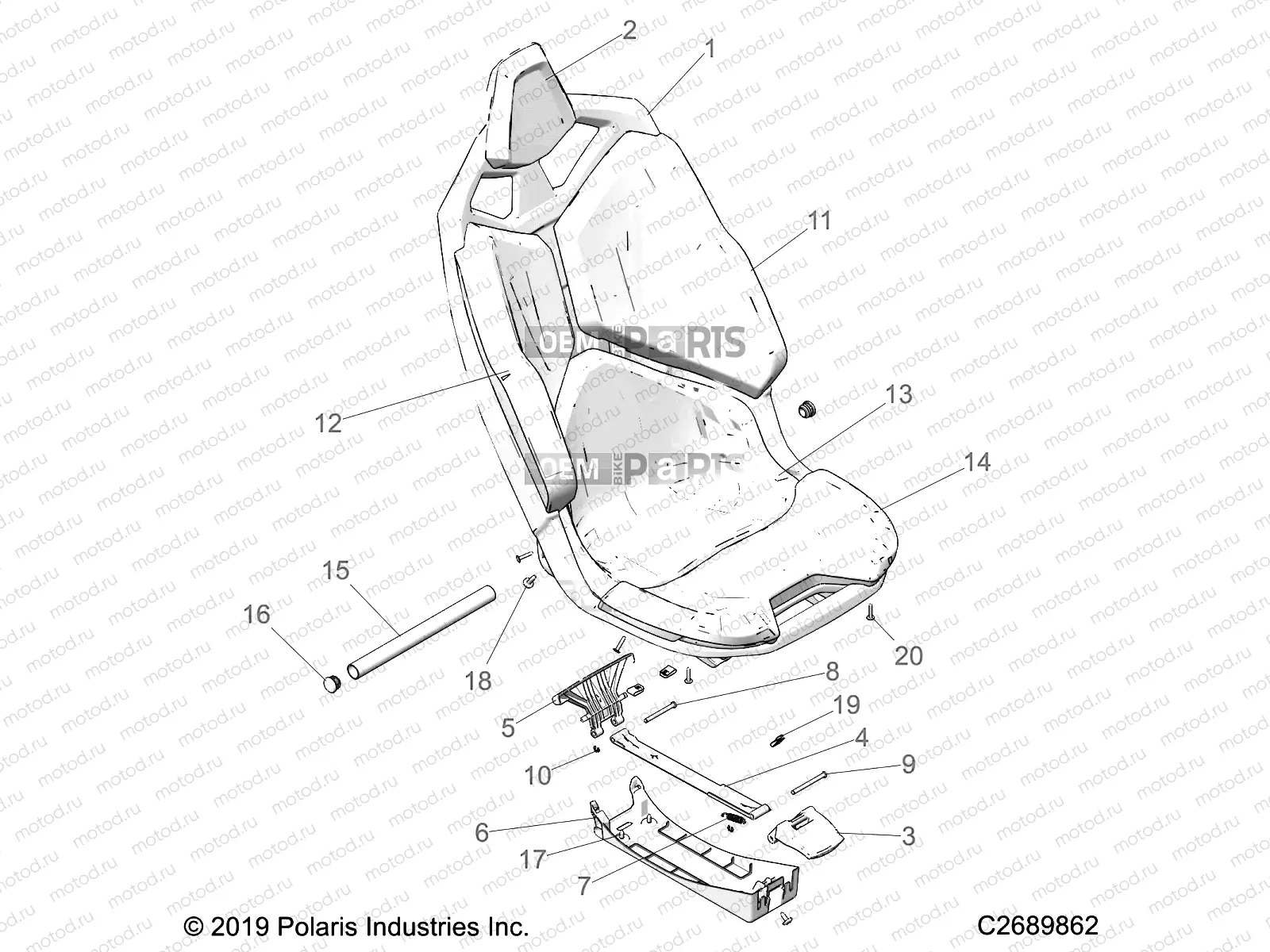 BODY | BODY, SEAT ASM., FRONT - Z22M4D92AJ/AK/BJ/BK (C2689862)