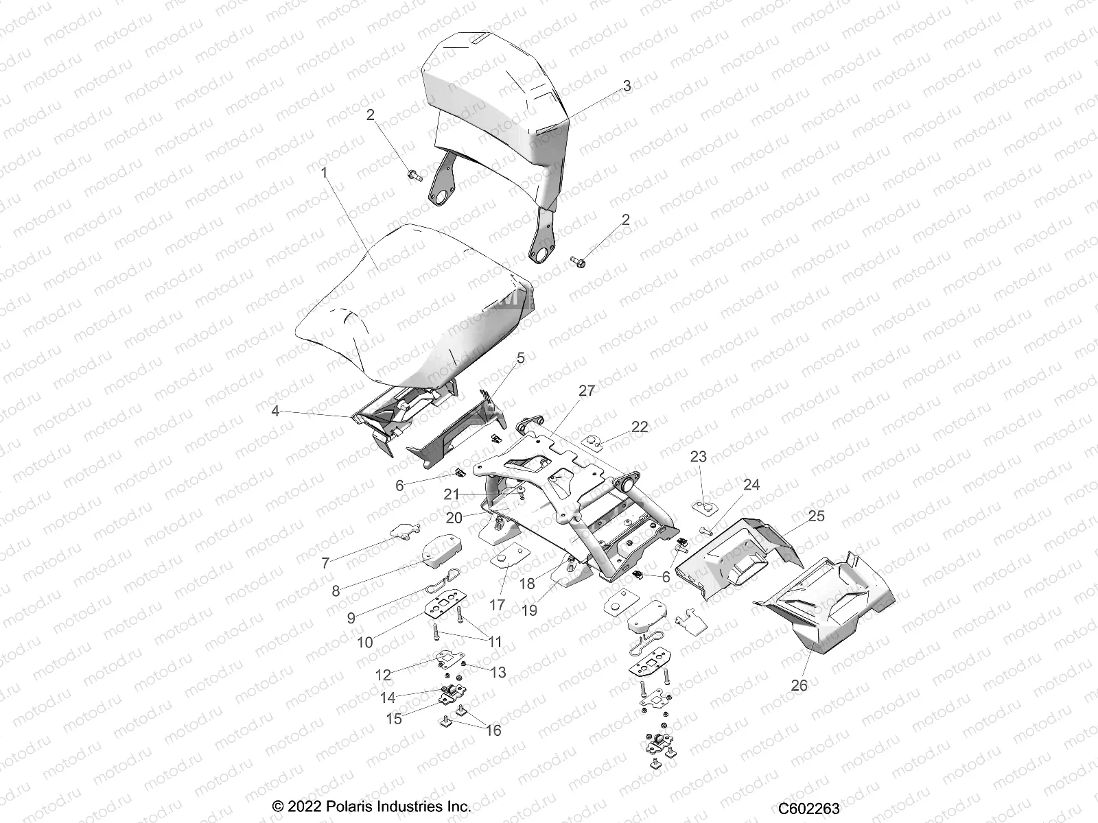 BODY | BODY, SEAT ASM., PASS. - S23TDH6RS (C602263C)