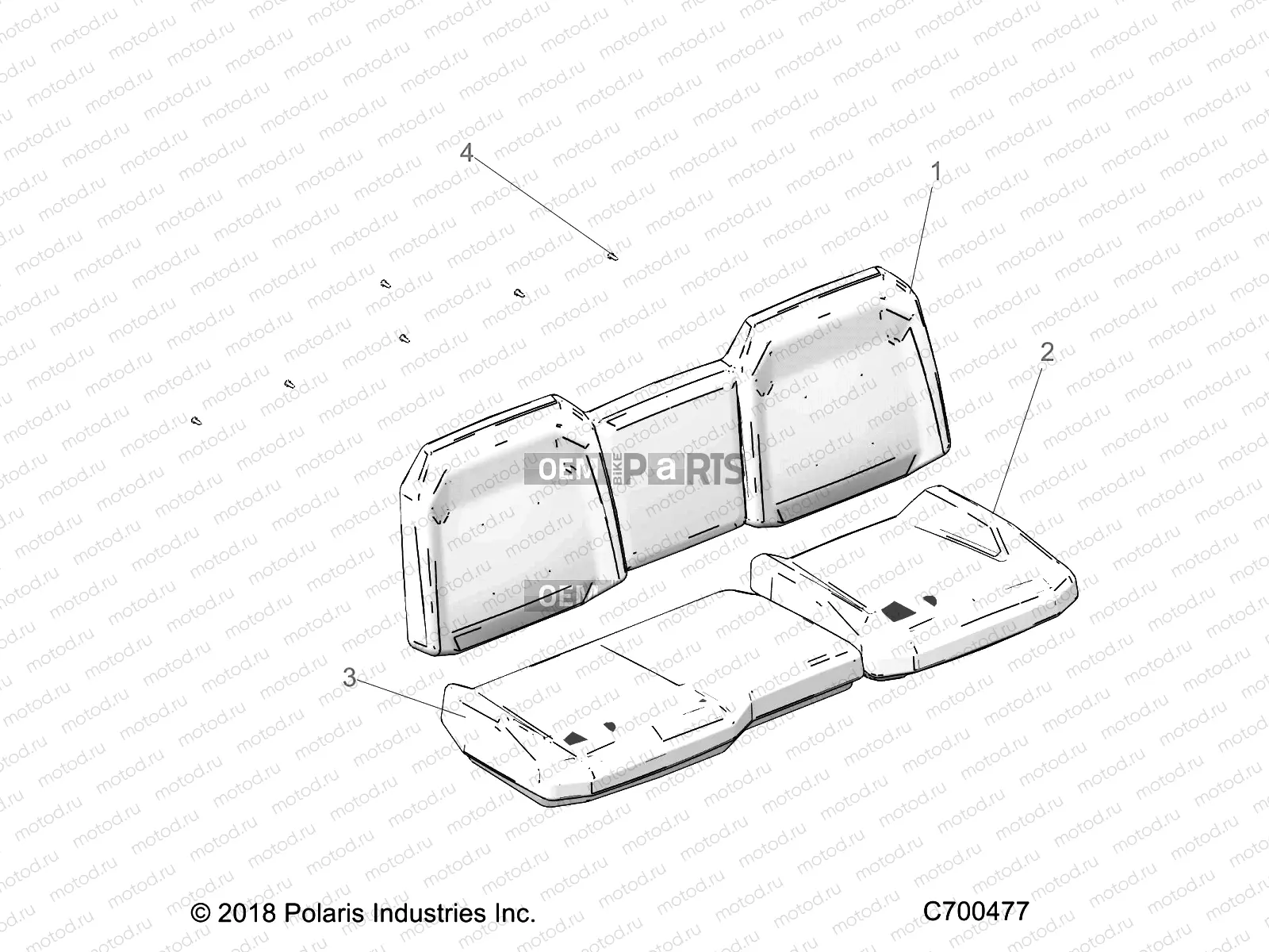 BODY | BODY, SEAT ASM. REAR - R20RSR99/A/B (C700477)