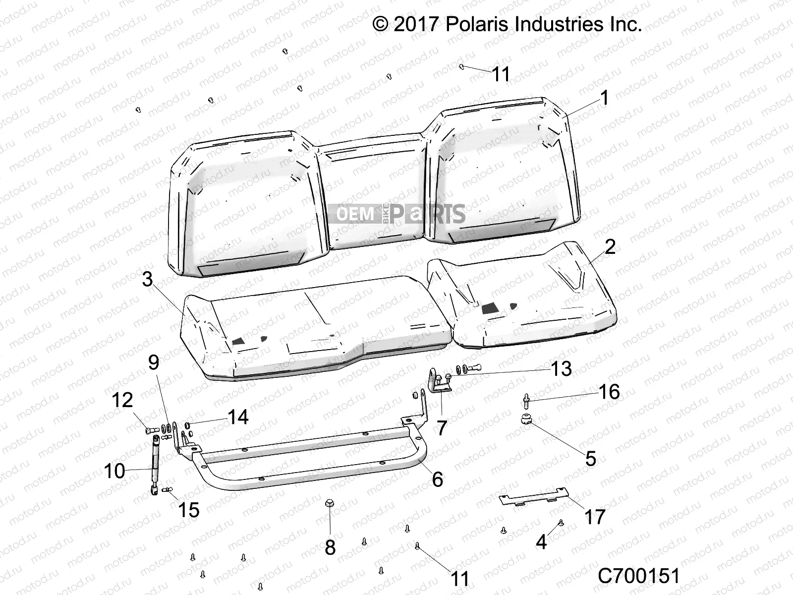 BODY | BODY, SEAT ASM. REAR - R22RSF99AK (C700151)