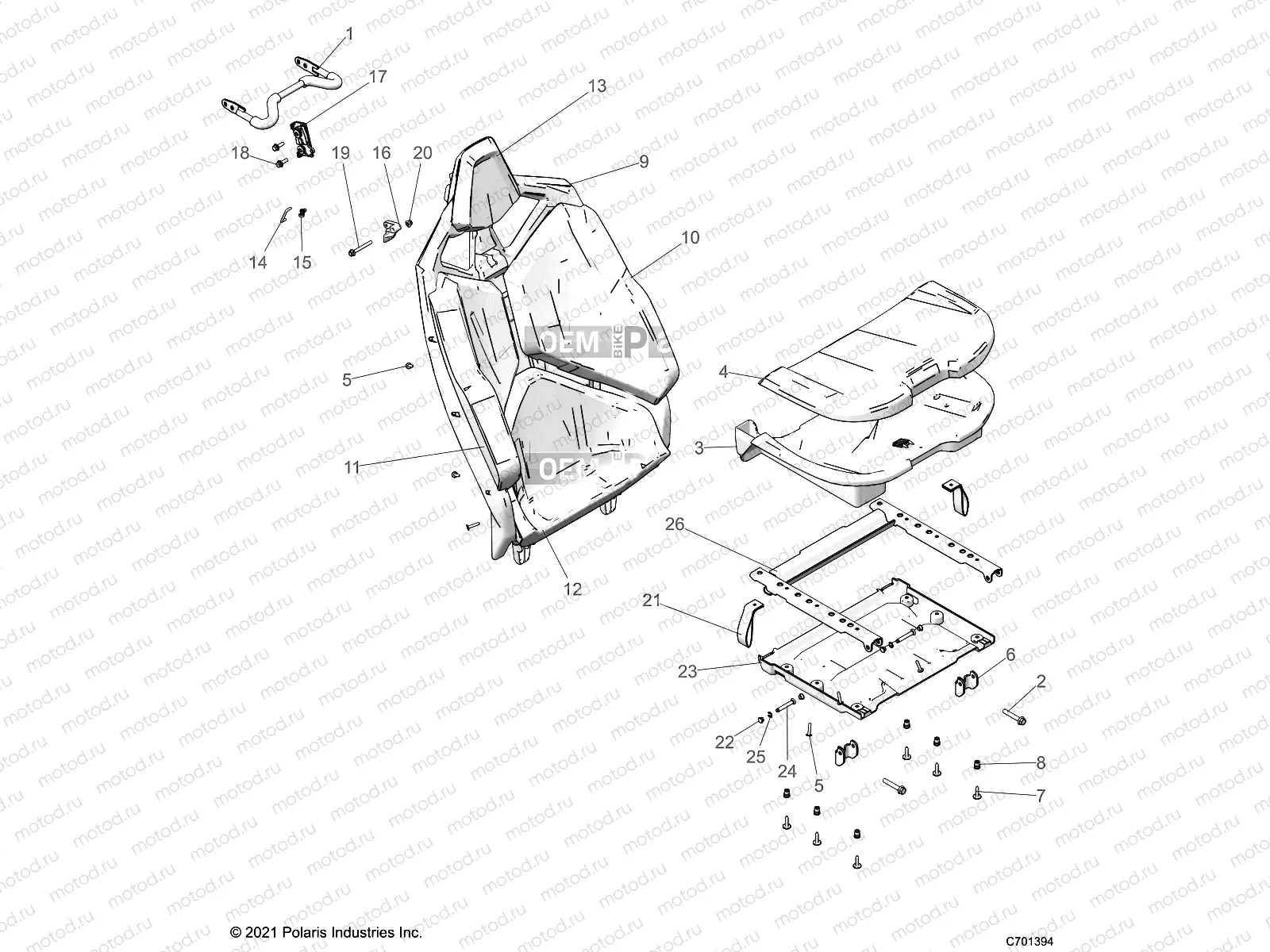 BODY | BODY, SEAT ASM. REAR - Z22M4D92AJ/AK/BJ/BK (C701394)