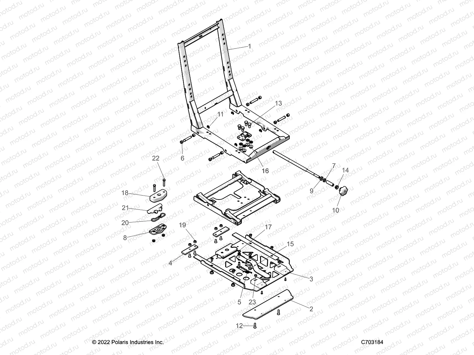 BODY | BODY, SEAT BASE, ADJUSTER - Z23ASS99C4 (C703184)