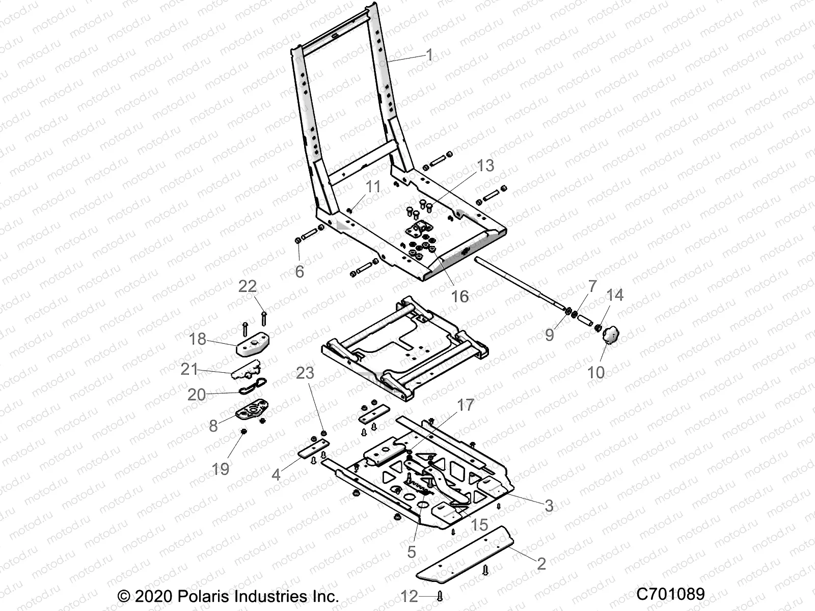 BODY | BODY, SEAT BASE ADJUSTOR, TRACTOR - Z23NAS99CR (C701089)
