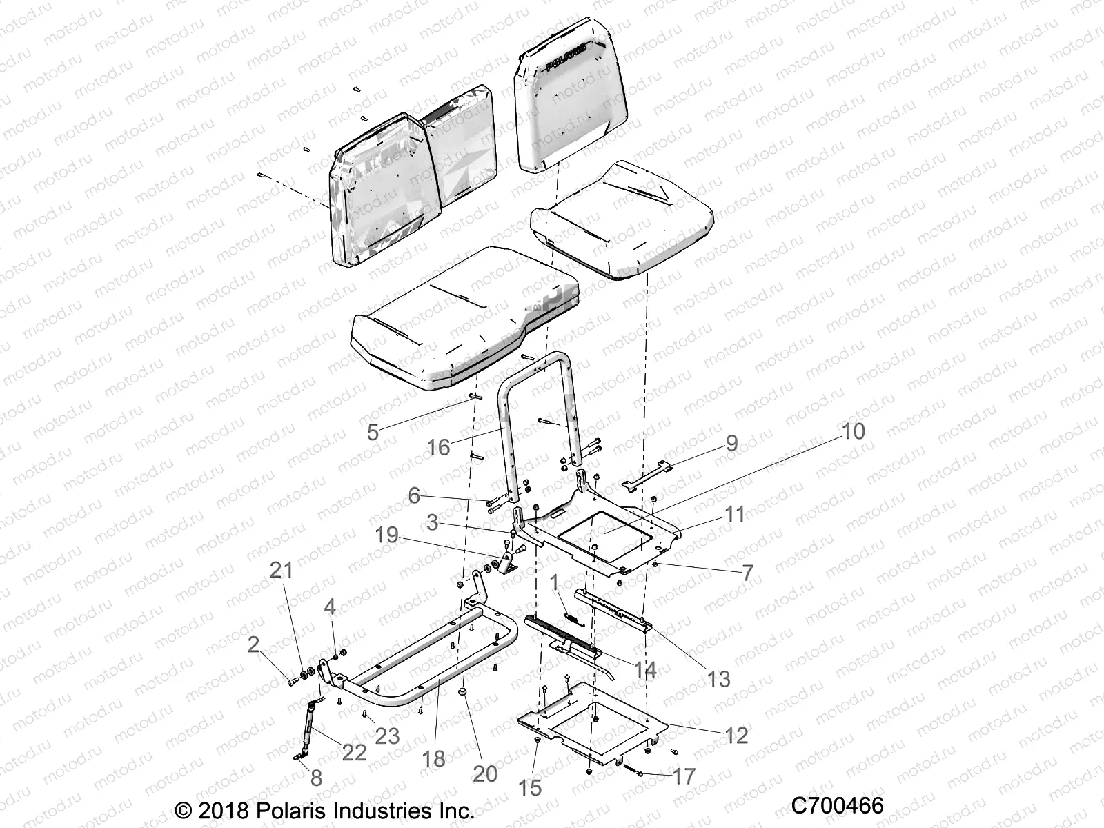 BODY | BODY, SEAT BASE AND SLIDER - RR19RSU99/A/B (C700466)