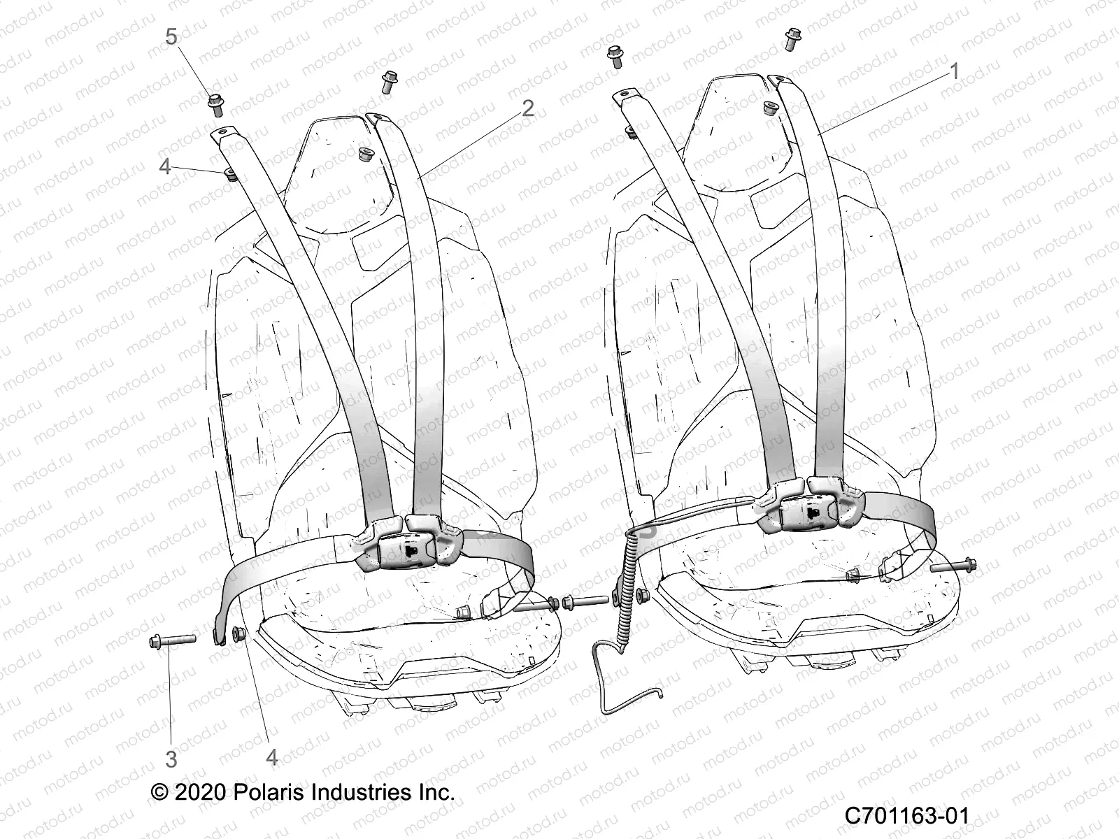 BODY | BODY, SEAT BELT MOUNTING 4 POINT - Z22RGE2KAG (C701163-01)