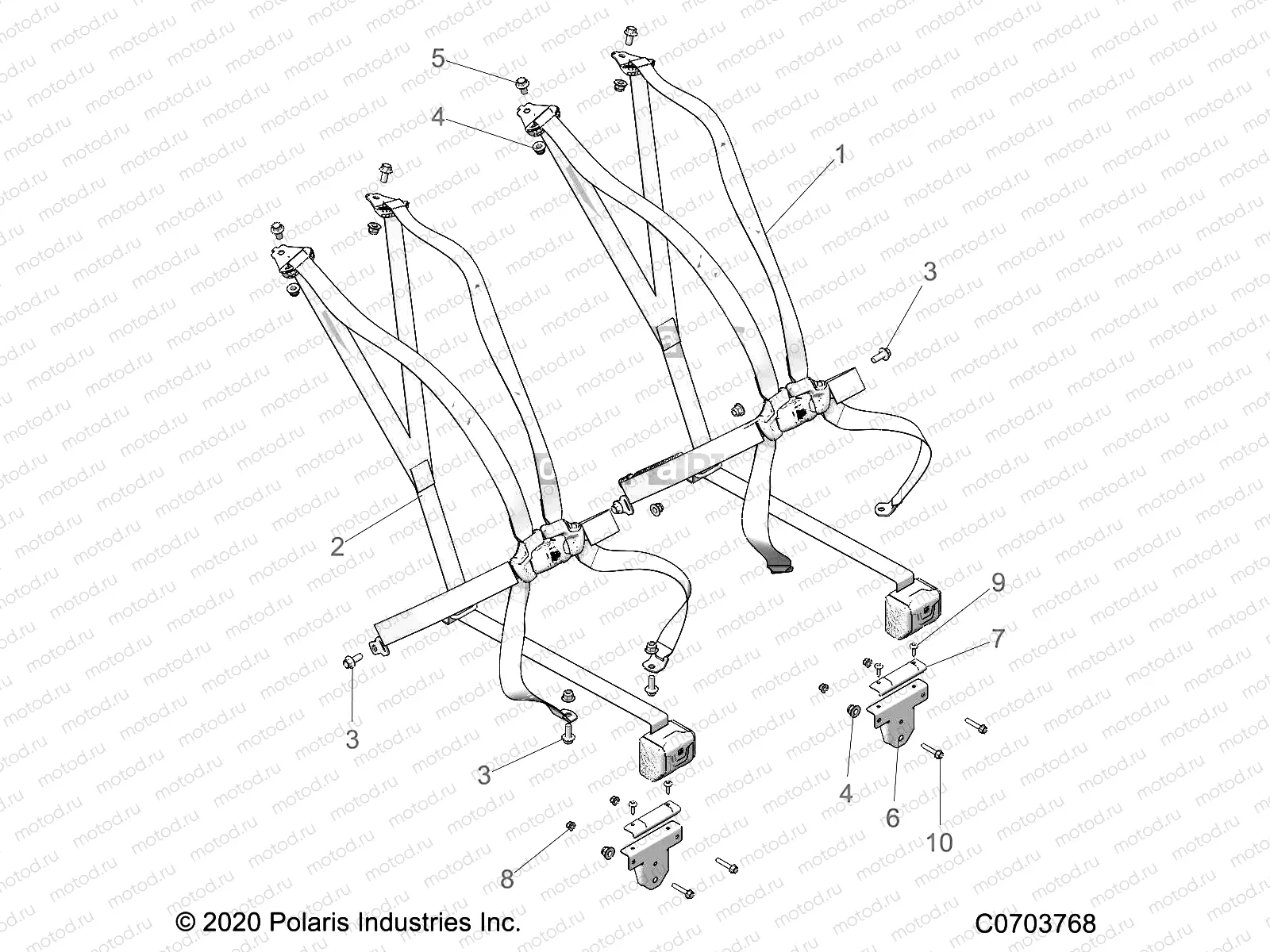BODY | BODY, SEAT BELT MOUNTING 6 POINT - Z22RGK2KAN/BN/V2KAN/BN (C0703768)