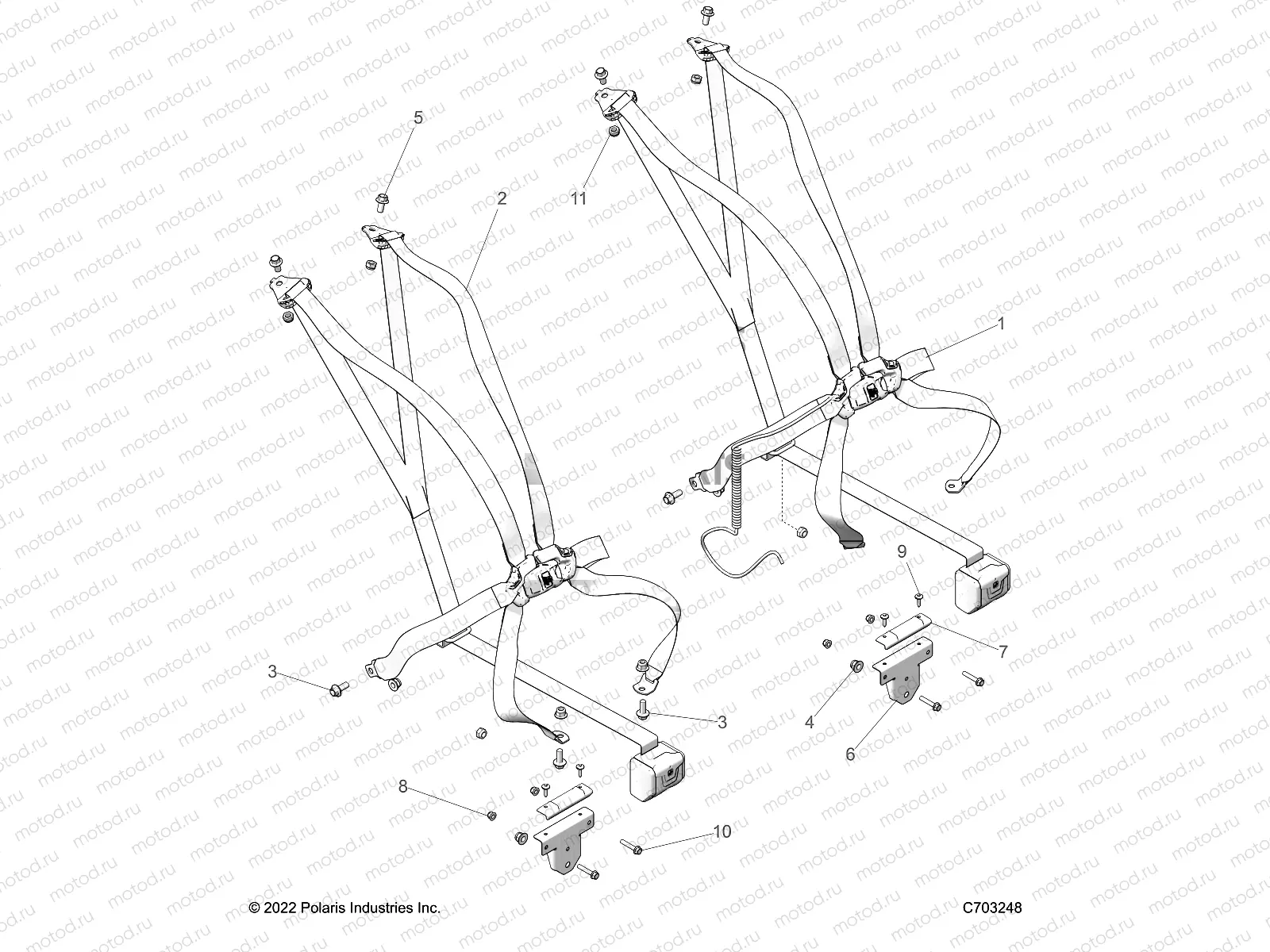 BODY | BODY, SEAT BELT MOUNTING 6 POINT - Z23RGD2KAJ/AK/BJ/BK  (C703248)