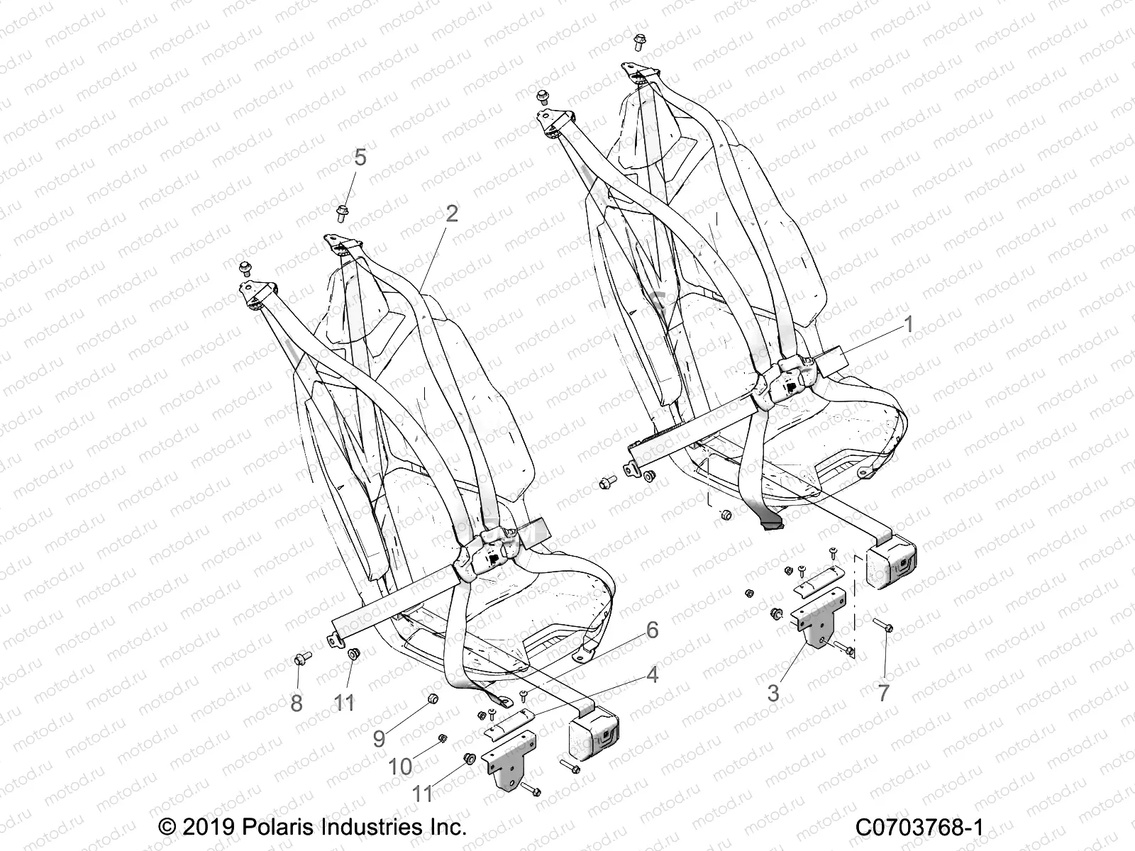BODY | BODY, SEAT BELT MOUNTING, PREMIUM/ULTIMATE - Z21RAU92AN/BN (C0703768-1)