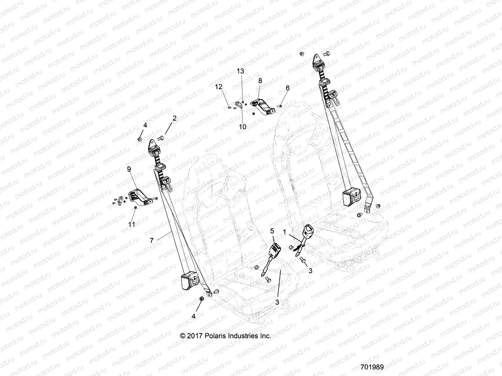 BODY | BODY, SEAT BELT MOUNTING - R19RGE99A2/EAR/EBR/UAF/UBF/UAM/UBM/UA9/UB9/UAL/UBL/KAK/KBK (701989)