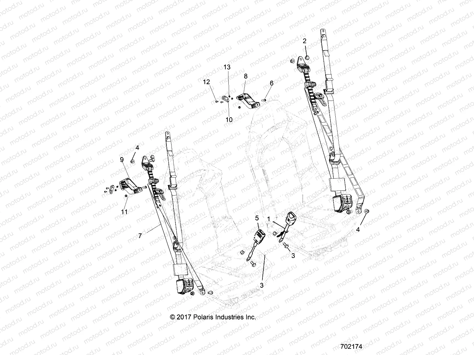 BODY | BODY, SEAT BELT MOUNTING - R19RGE99F2/FF/SC2/SFF/PCF/PFF (702174)