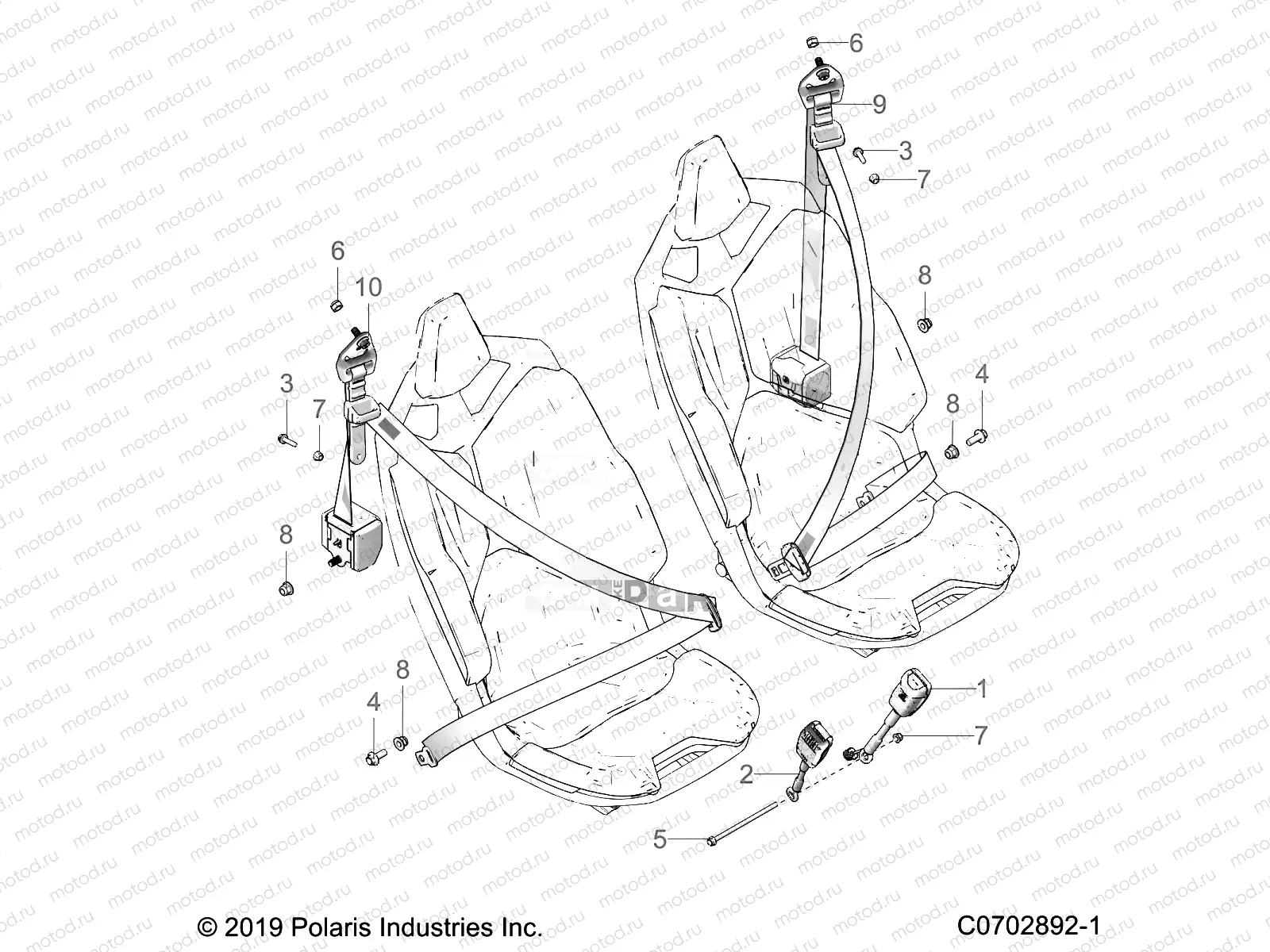 BODY | BODY, SEAT BELT MOUNTING, STANDARD - Z23RAE92A/92B (C0702892-1)