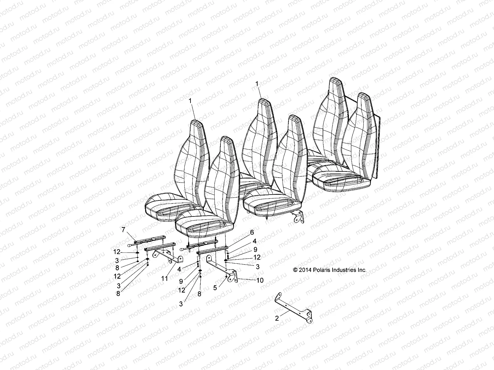 BODY | BODY, SEAT, BUCKET, 4 PASSENGER AND 6 PASSENGER - L15G4A/L15G4S/L15G6A/L15G6S (49GEMBODY15BSEAT)