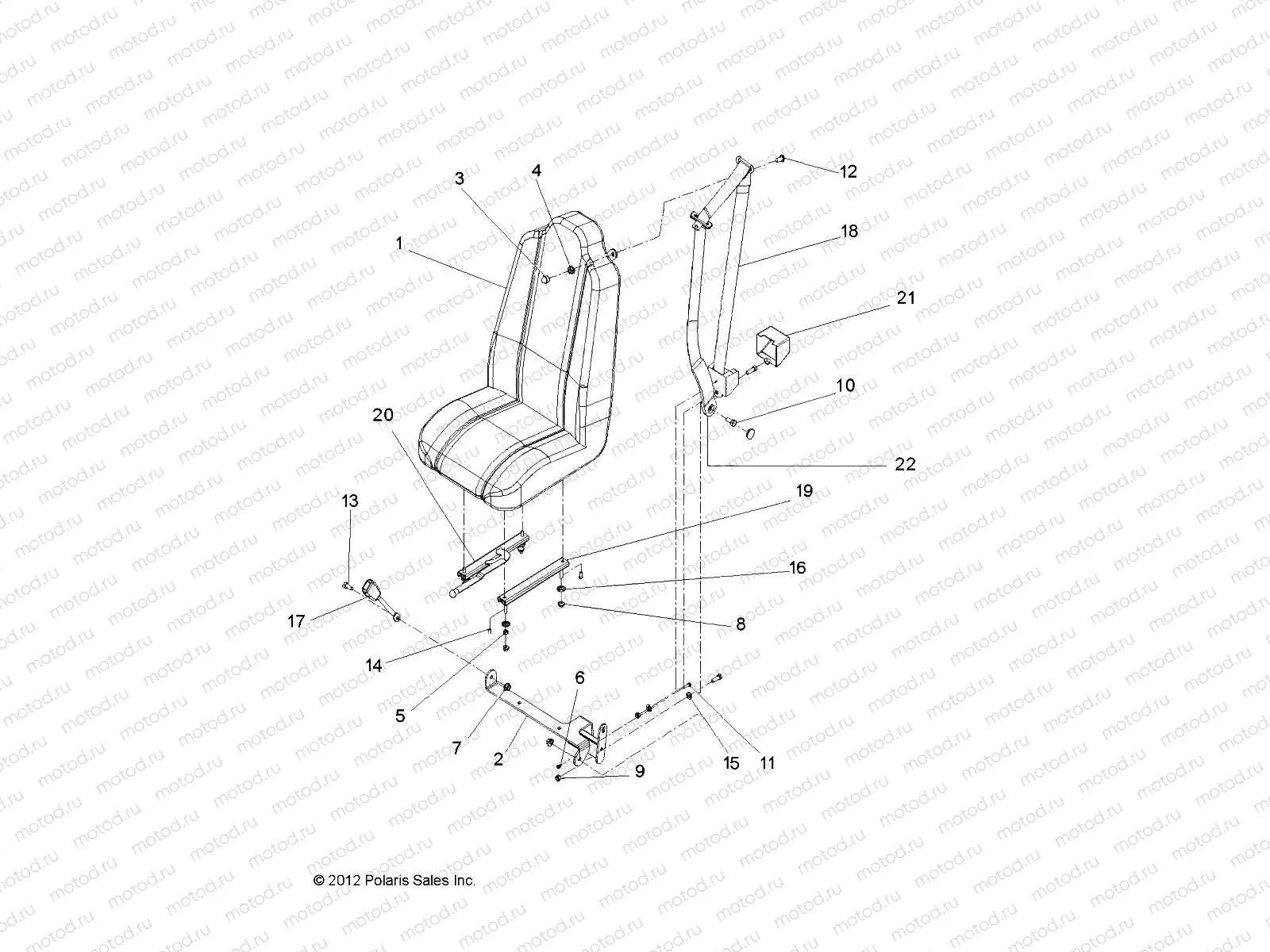BODY | BODY, SEAT, BUCKET, 4 PASSENGER - L13G4A/L13G4S (49GEMBODY13BSEAT)