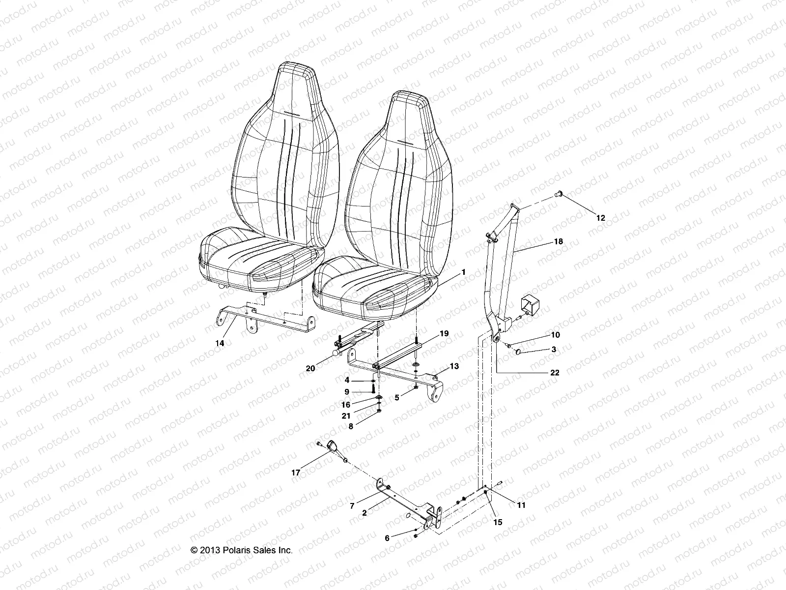 BODY | BODY, SEAT, BUCKET, 4 PASSENGER - L14G4A/L14G4S (49GEMBODY14BSEAT)