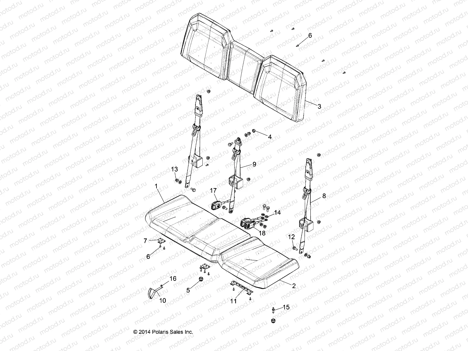 BODY | BODY, SEAT - D151DPD1AJ/2D (49BRUTUSSEAT151D2D)