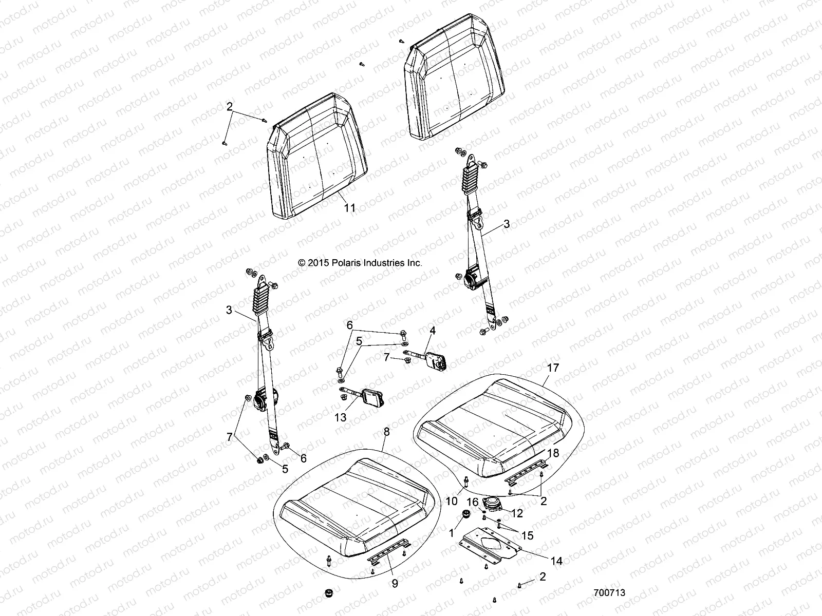 BODY | BODY, SEAT - D16B3PD1AJ/B4 (700713)