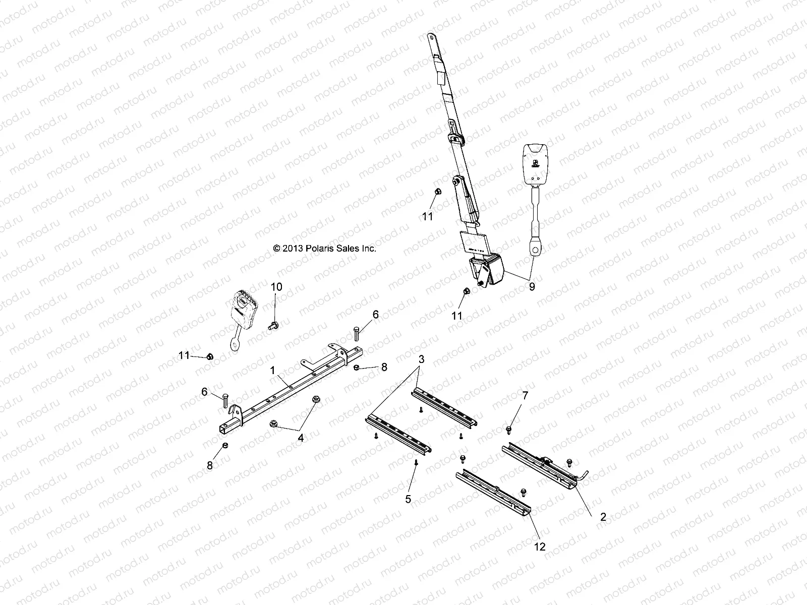 BODY | BODY, SEAT MOUNTING AND BELT - A14BH33AJ (49ATVSEATMTG14325)
