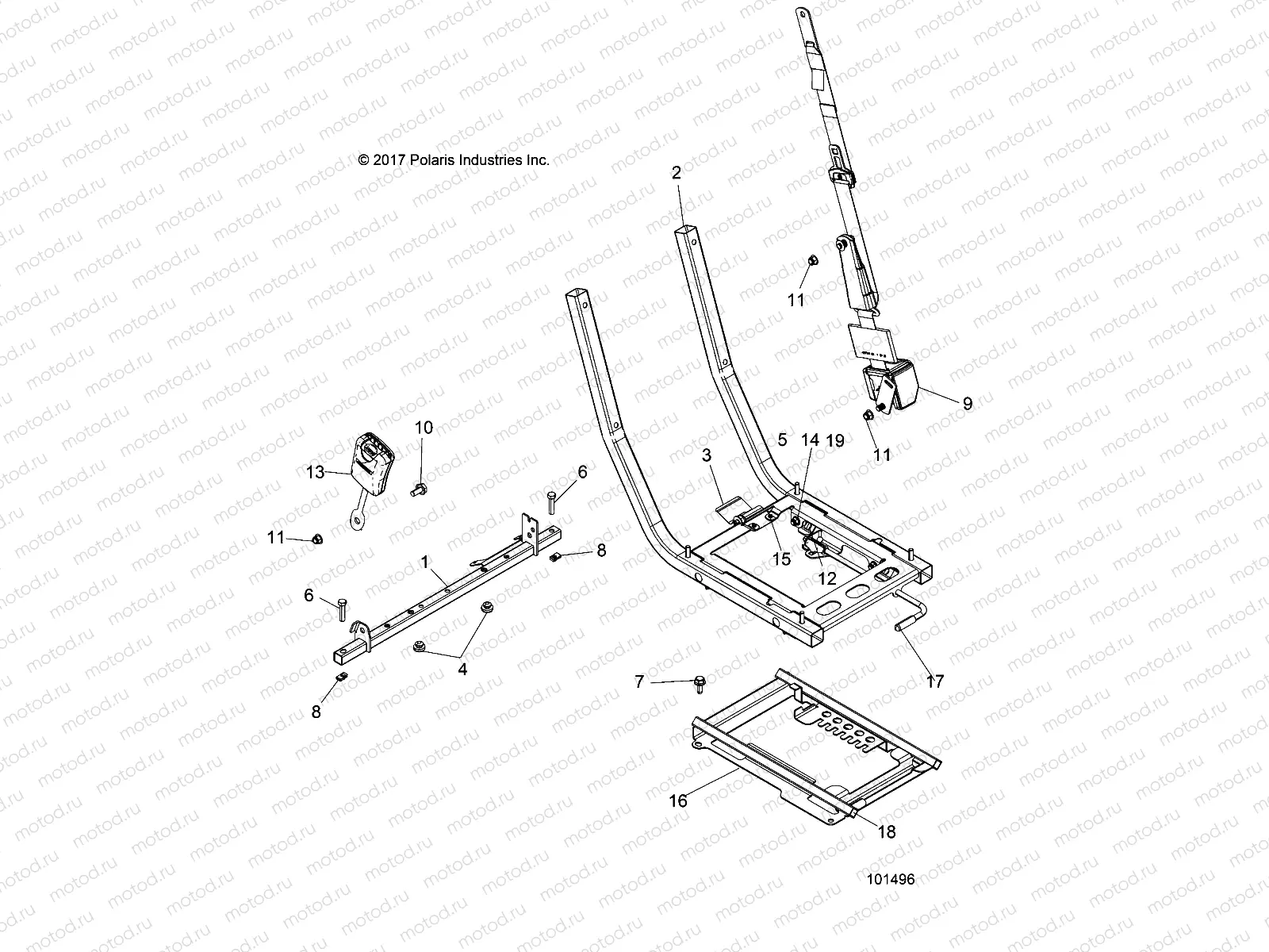 BODY | BODY, SEAT MOUNTING AND BELT - A19DAE57D5 (101496)