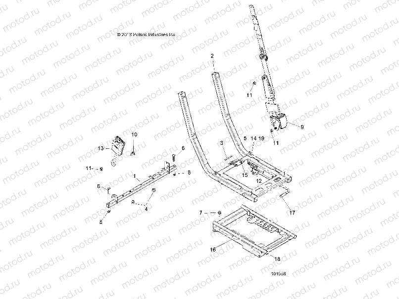 BODY | BODY, SEAT MOUNTING AND BELT - A19DCE87AK (101558)