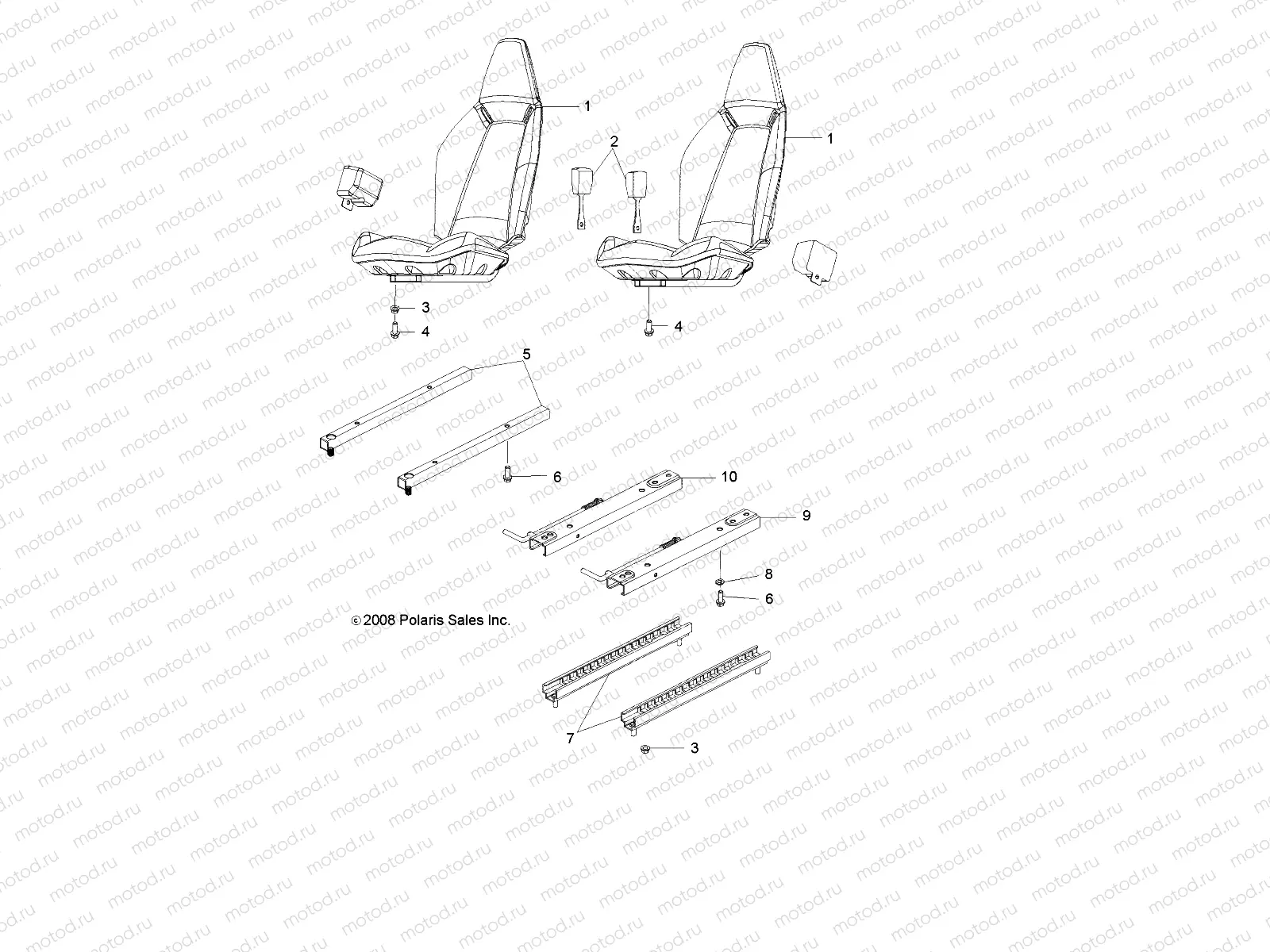 BODY | BODY, SEAT, MOUNTING and BELTS - A09VA17AA/AD (49RGRSEATMTG09RZR170)