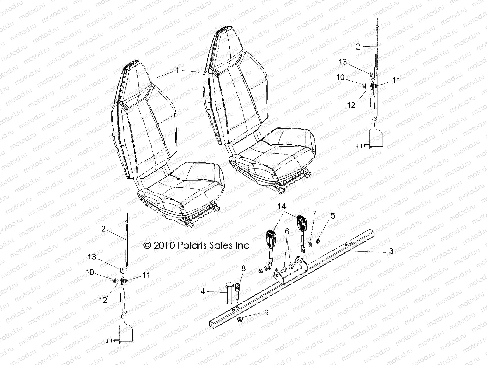 BODY | BODY, SEAT MOUNTING and BELTS - R11JH87AA/AD (49RGRSEATMTG11RZR875)