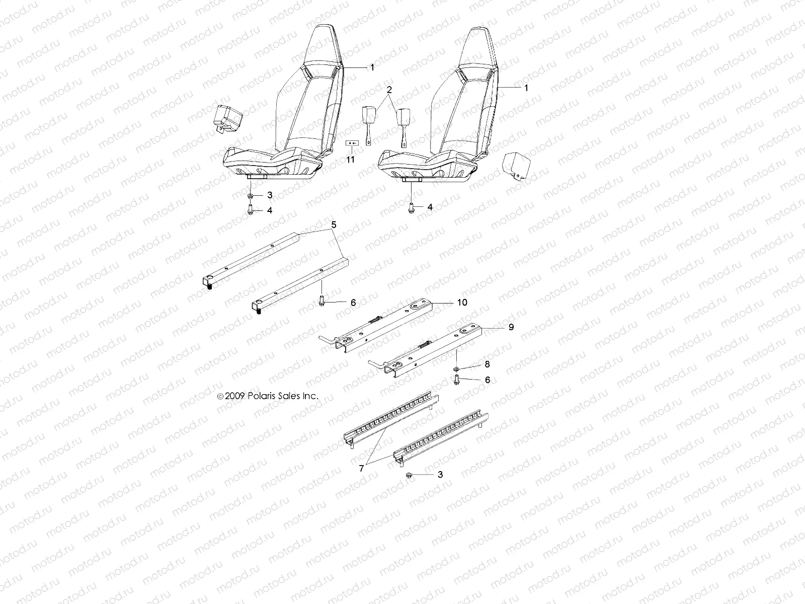 BODY | BODY, SEAT, MOUNTING and BELTS - R11VA17AA (49RGRSEATMTG10RZR170)