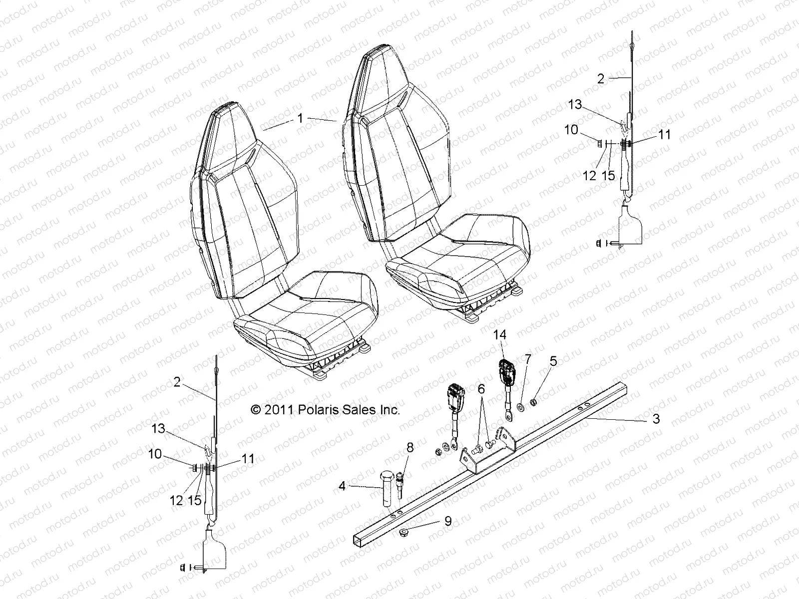 BODY | BODY, SEAT MOUNTING and BELTS - R13JT9EFX (49RGRSEATMTG12RZRXPI)