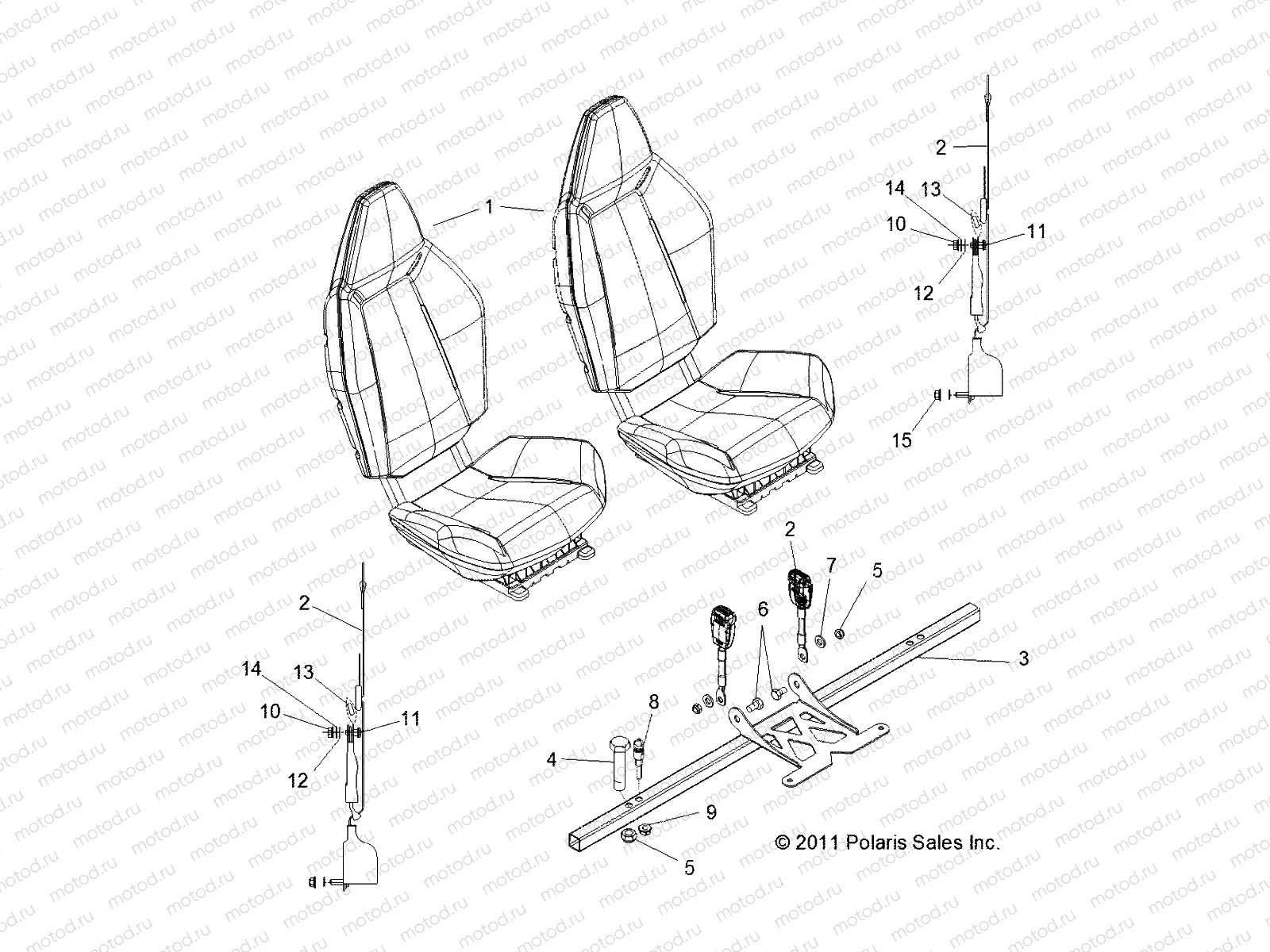 BODY | BODY, SEAT MOUNTING and BELTS - R13VE76AD/AI/AW/7EAS/EAT (49RGRSEATMTG12RZRS)