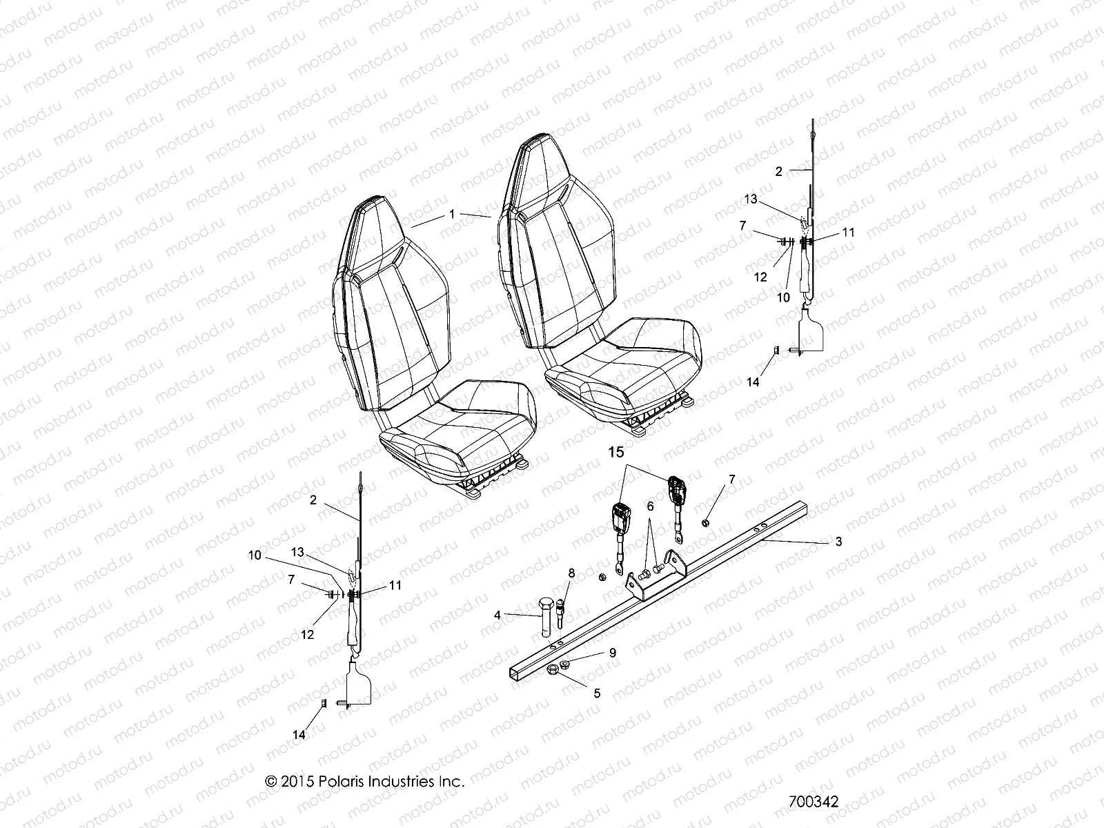 BODY | BODY, SEAT MOUNTING and BELTS - Z16VHA57A2/EAK/AS (700342)
