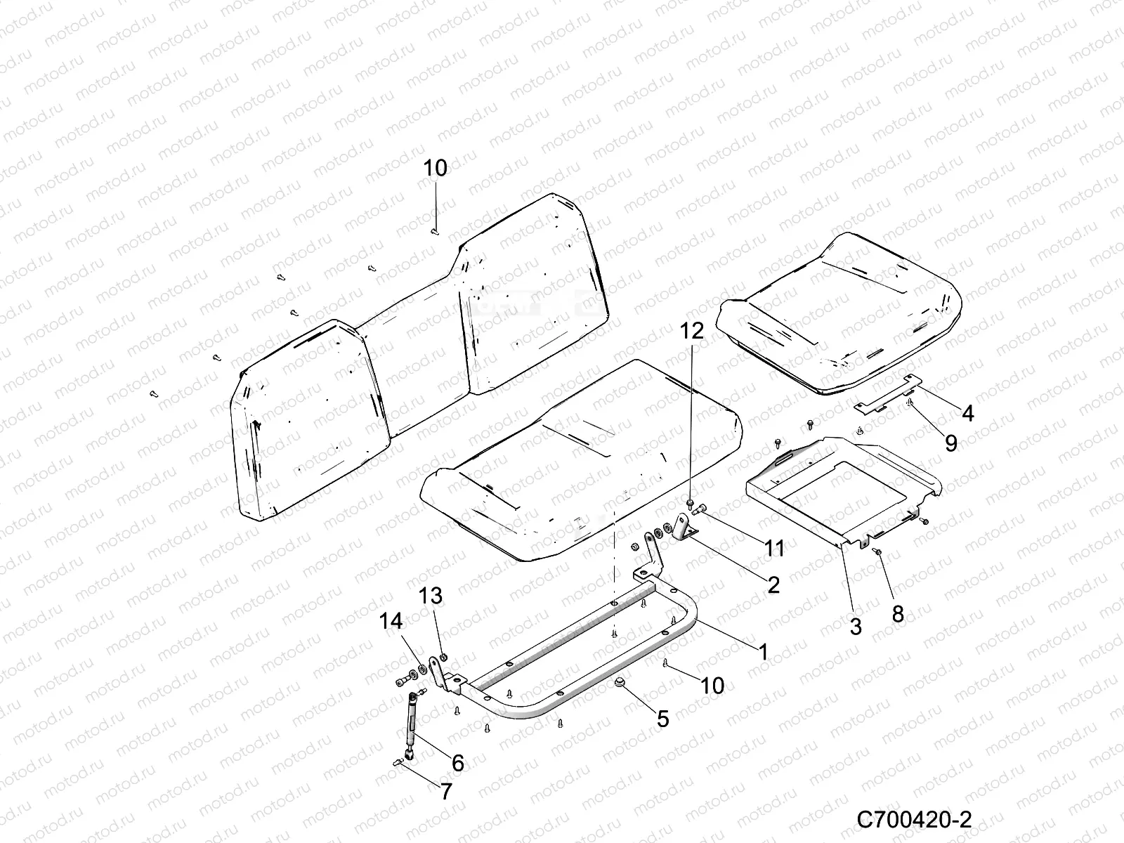 BODY | BODY, SEAT MOUNTING - D21BBPD4B4 (C700420-2)