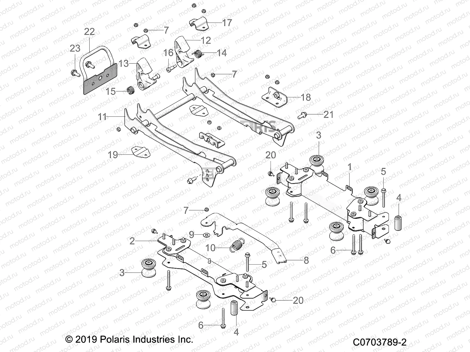 BODY | BODY, SEAT MOUNTING, FRONT - BODY, SEAT BELT MOUNTING, REAR, PREMIUM/DELUXE - Z23R4B92AK/BK (C0703789-2)