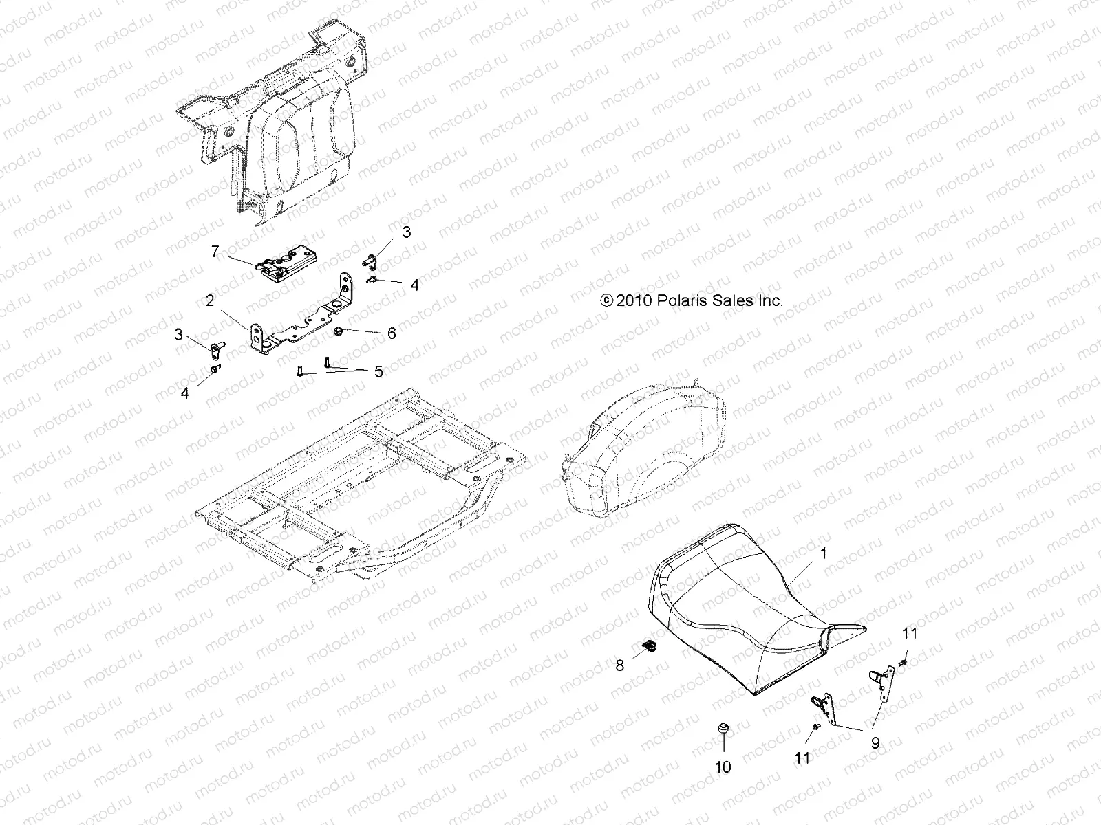 BODY | BODY, SEAT, OPERATOR - A11TN85AA (49ATVSEAT11SPX2550)