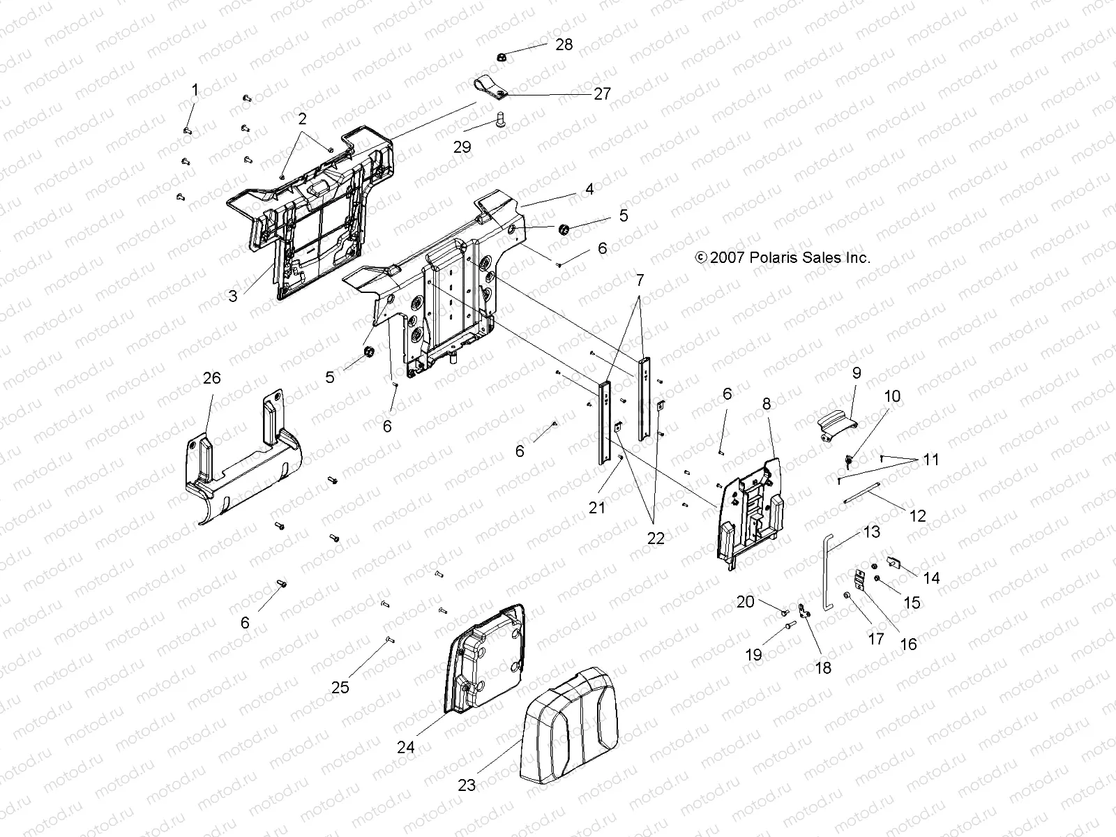 BODY | BODY, SEAT, PASSENGER, BACK - A11TN55FA (49ATVSEATBACK08SPX27)