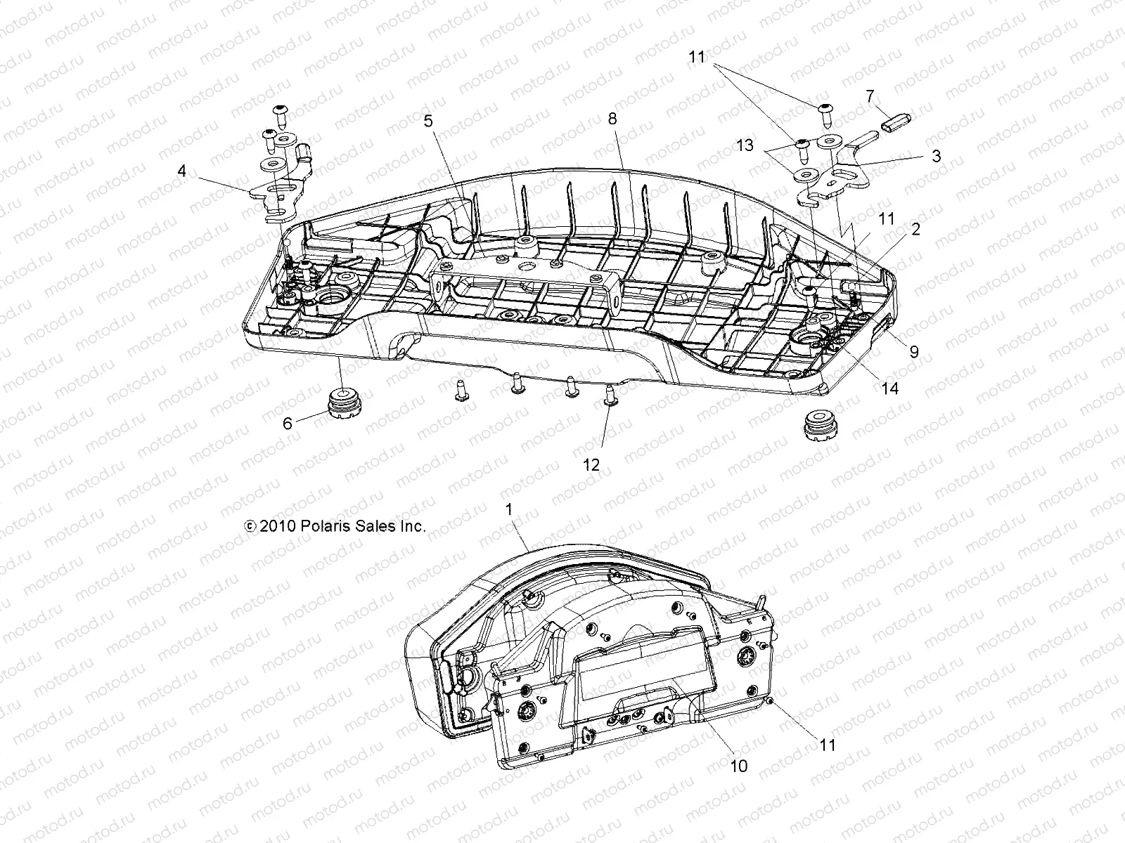 BODY | BODY, SEAT, PASSENGER, BOTTOM - A14TN55FA (49ATVSEATBOTTOM11SPX2550)