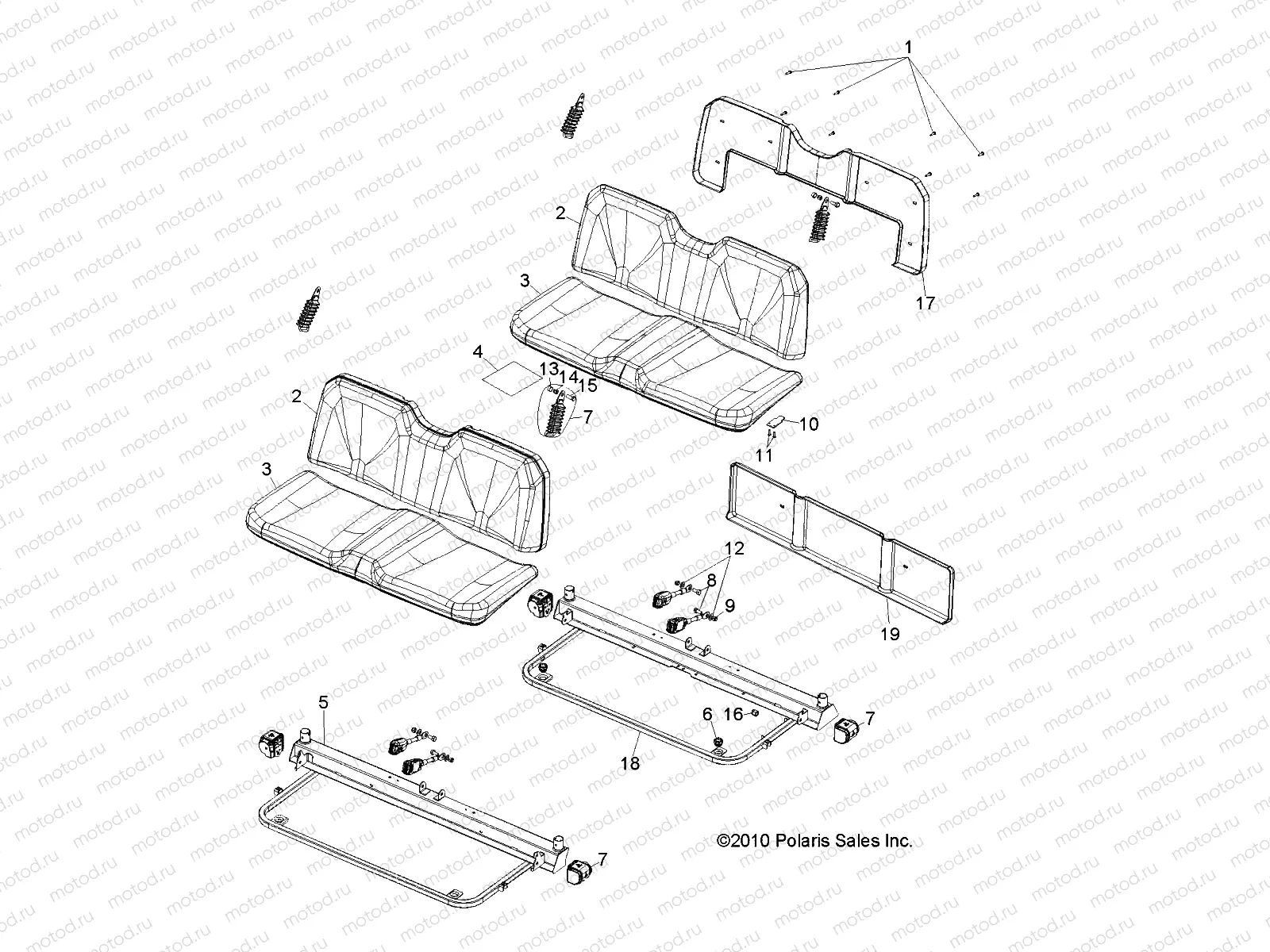 BODY | BODY, SEAT - R11WH50AG/AH/AR (49RGRSEAT11500CREW)