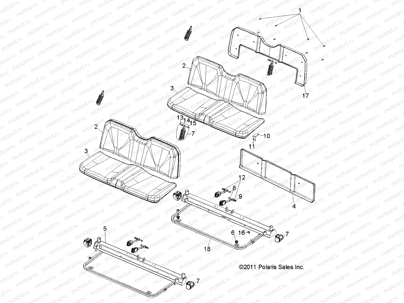 BODY | BODY, SEAT - R12WH50AG/AH/AK/AR (49RGRSEAT12500CREW)