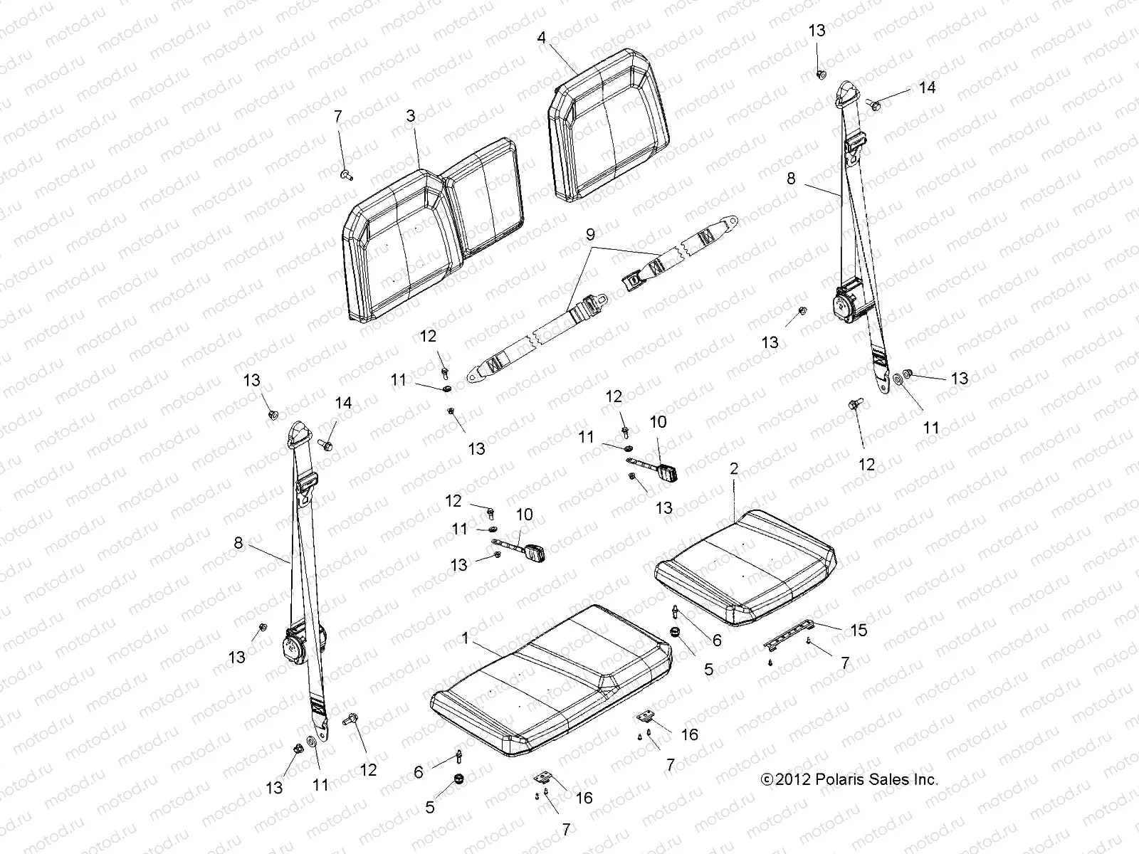 BODY | BODY, SEAT - R13UH88/UH9E ALL OPTIONS (49RGRSEAT13900XP)