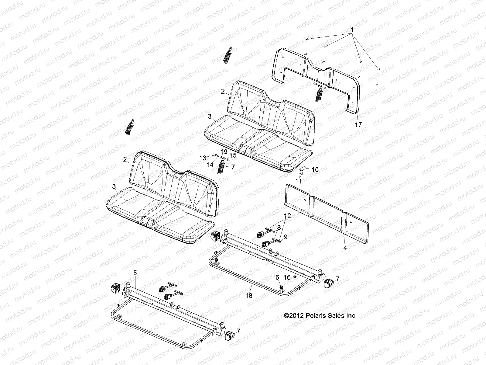 BODY | BODY, SEAT - R13WH50AG/AH/AR/AX (49RGRSEAT13500CREW)