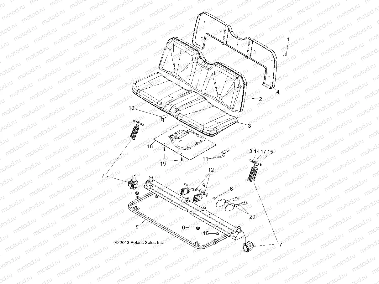 BODY | BODY, SEAT - R14RH76AA/76AC/7EAZ (49RGRSEAT14800MID)