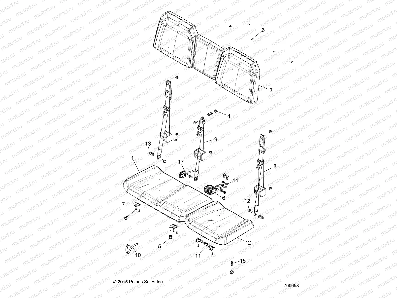 BODY | BODY, SEAT - R17B1PD1AA/2P (700658)